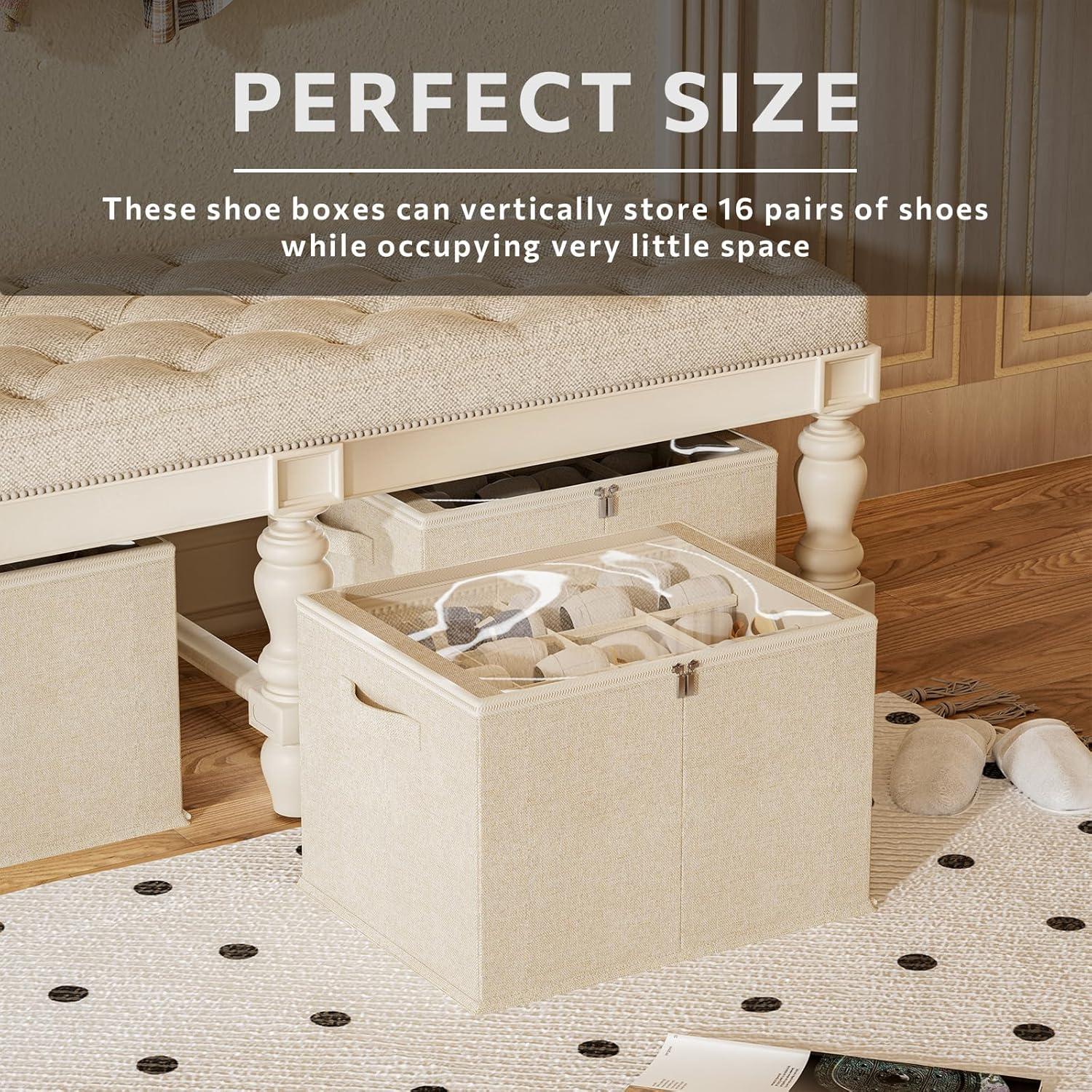 Organizador de Zapatos CYhom 2 Piezas Beige 50x40x32cm