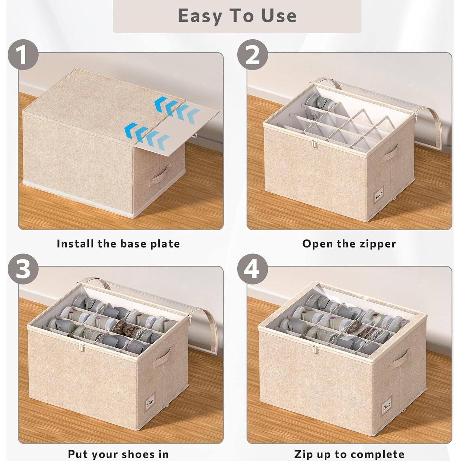 Organizador de Zapatos CYhom 2 Piezas Beige 50x40x32cm