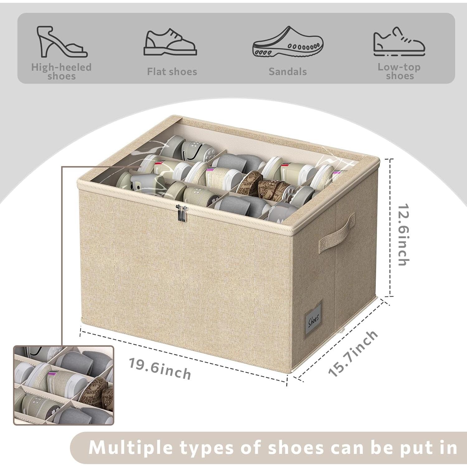 Organizador de Zapatos CYhom 2 Piezas Beige 50x40x32cm