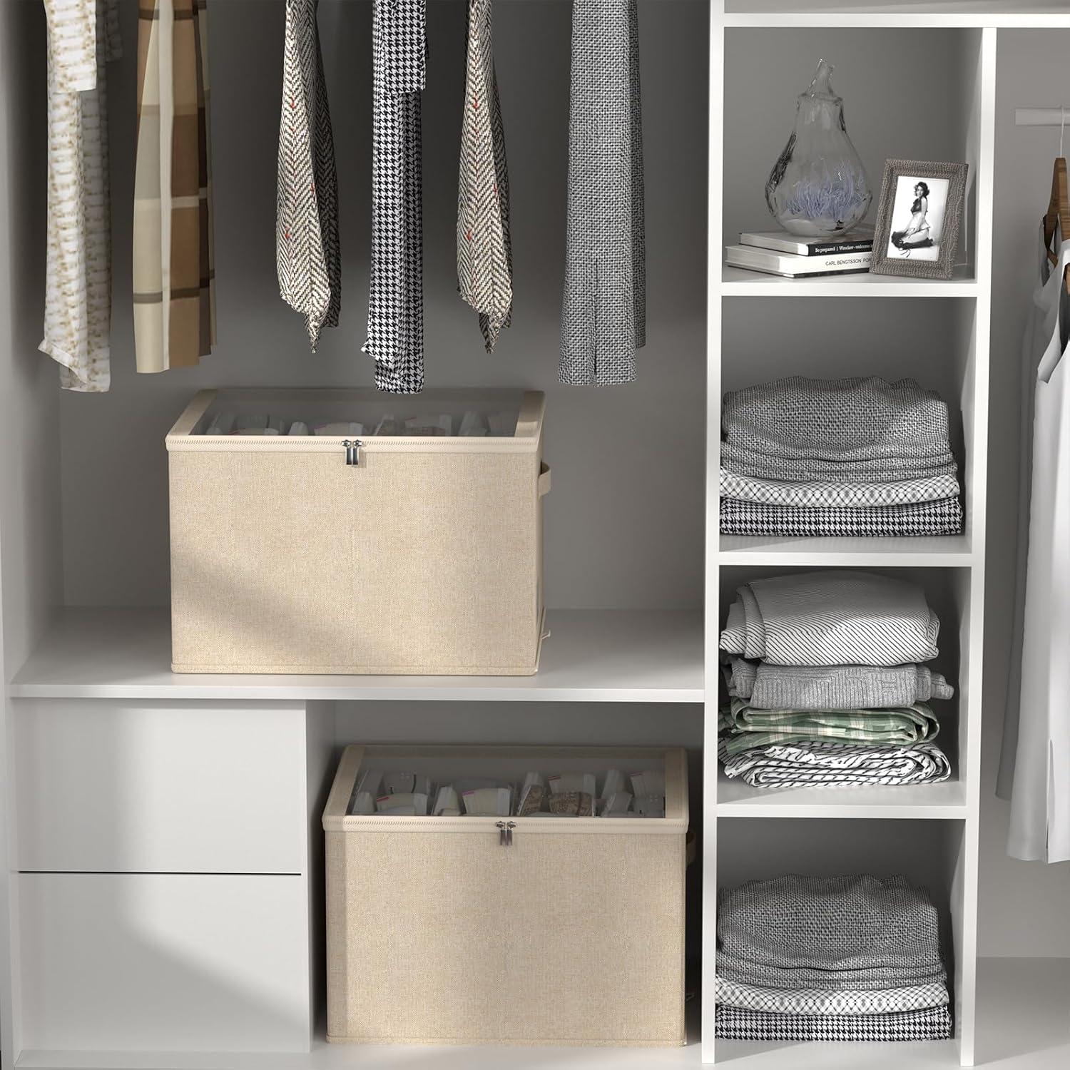 Organizador de Zapatos CYhom 2 Piezas Beige 50x40x32cm