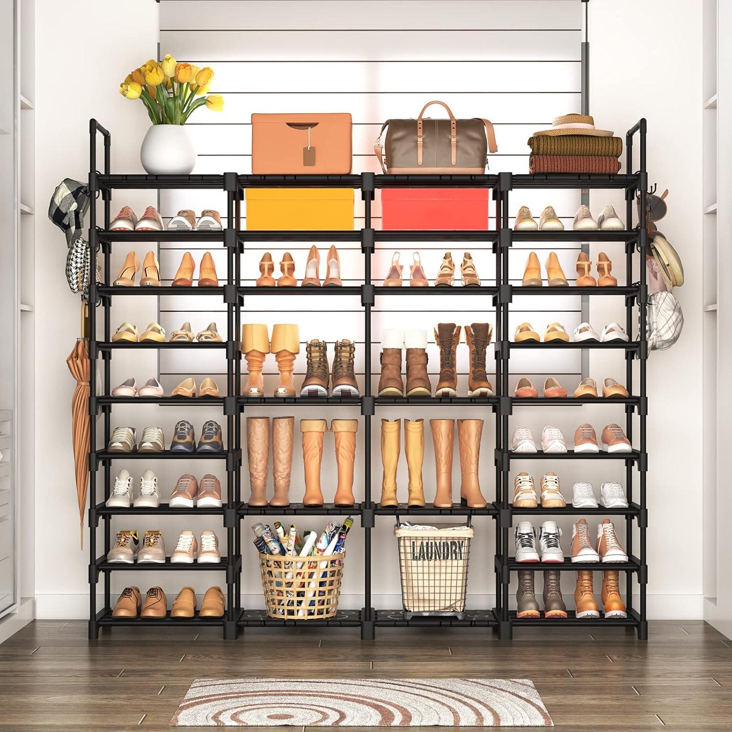 Estante Organizador de Zapatos ROJASOP 9 Niveles Negro 68 Pares