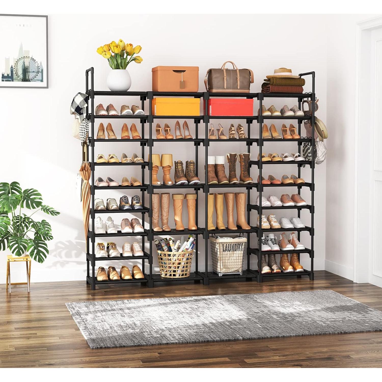 Estante Organizador de Zapatos ROJASOP 9 Niveles Negro 68 Pares