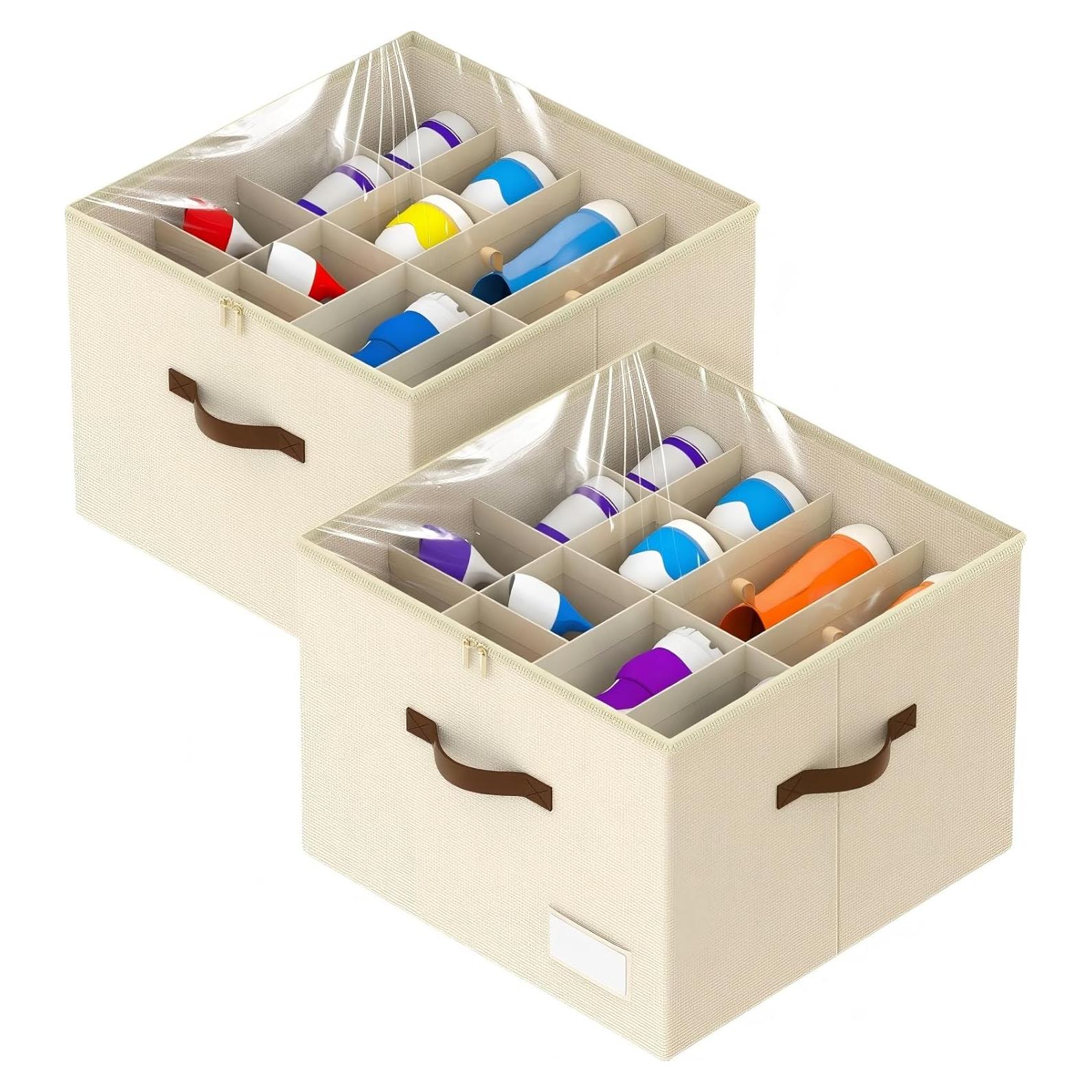 Organizador de Zapatos LIKMYPICK Beige 2 Paquetes Plegables