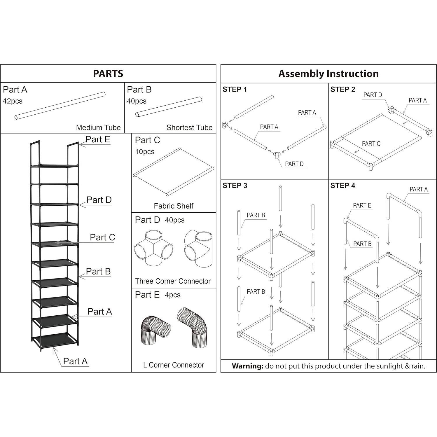 Estante para Zapatos FIDUCIAL HOME 10 Niveles Resistente
