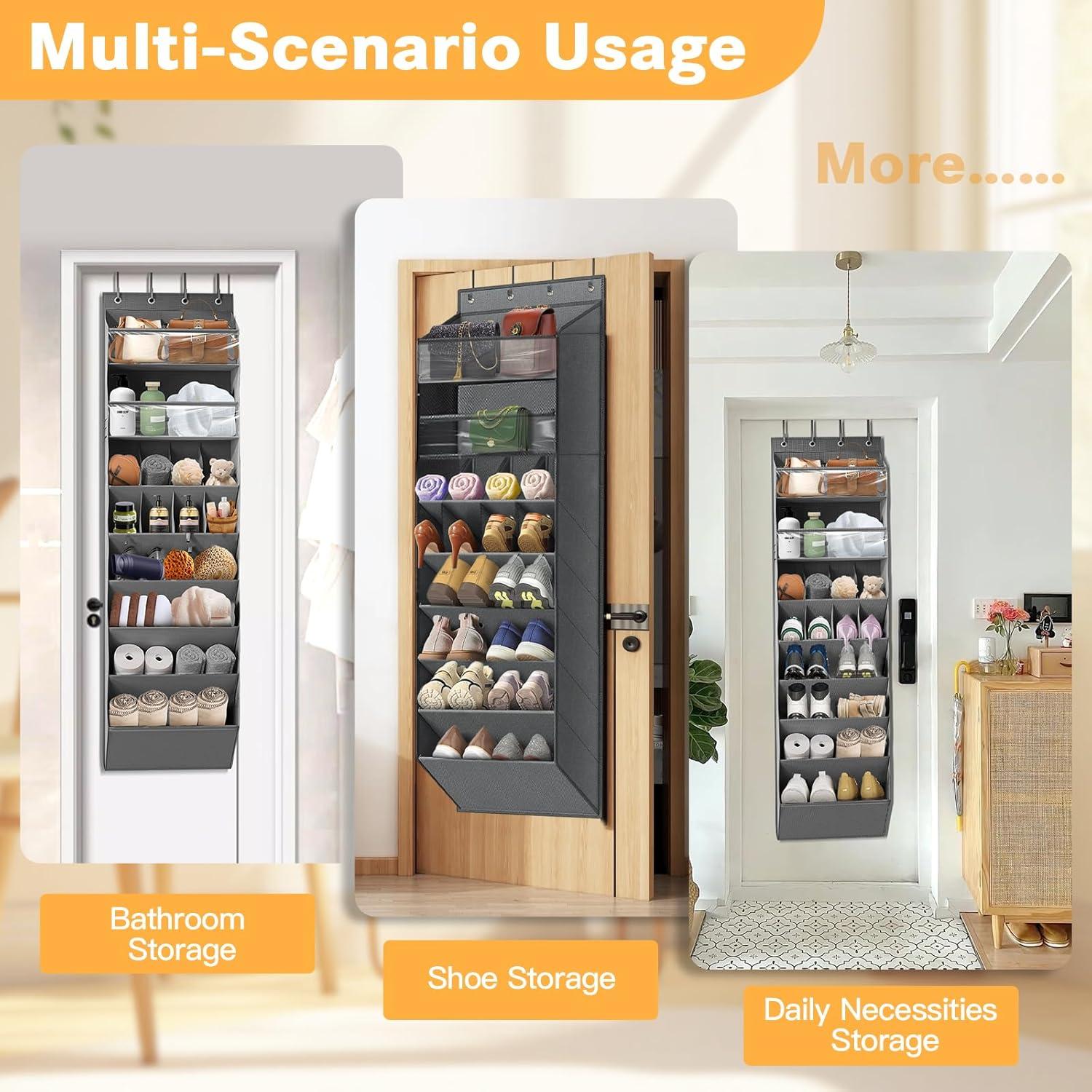 Organizador de zapatos colgante LEHKG 8 estantes gris