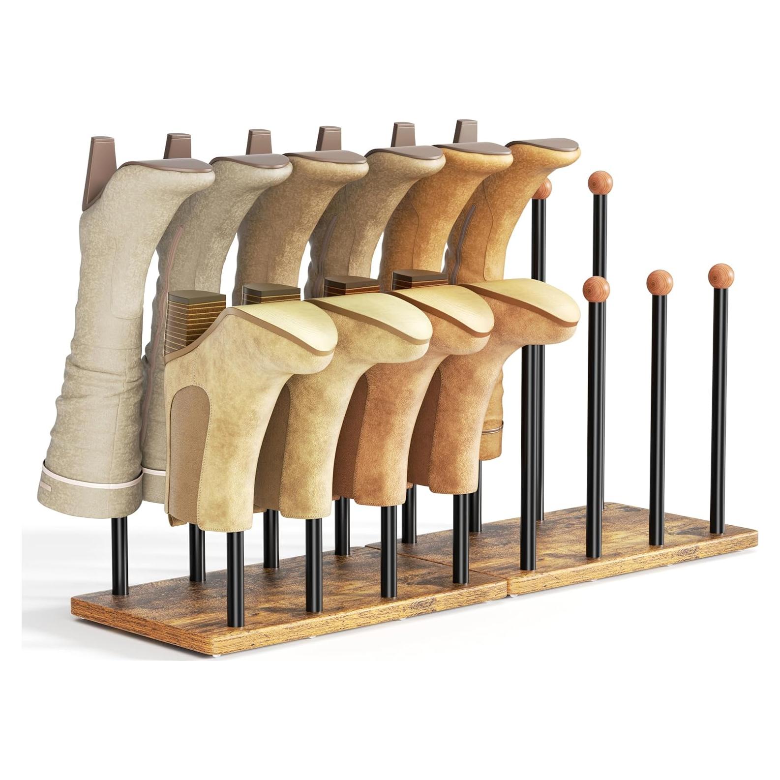 Organizador de zapatos Pickpiff para 8 pares con base de madera