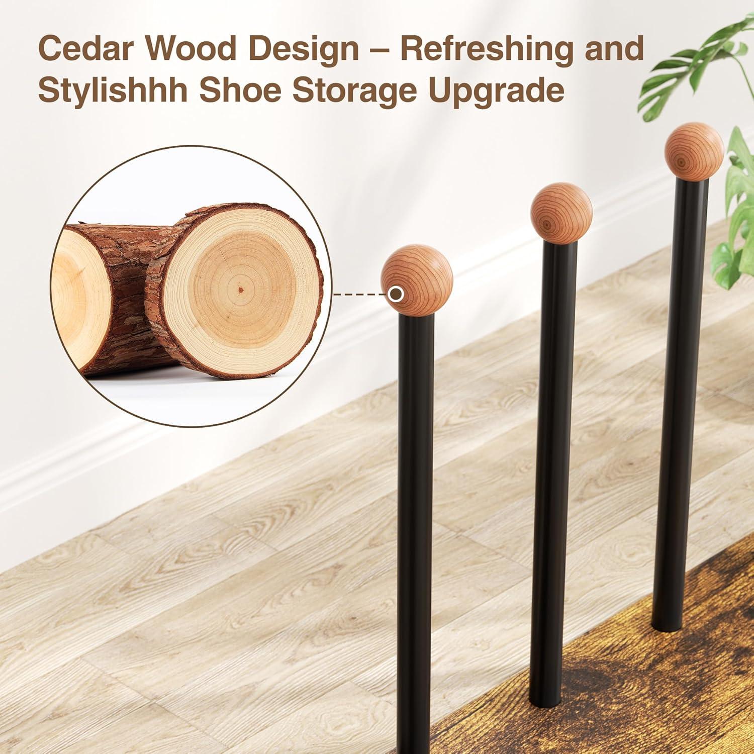 Organizador de zapatos Pickpiff para 8 pares con base de madera