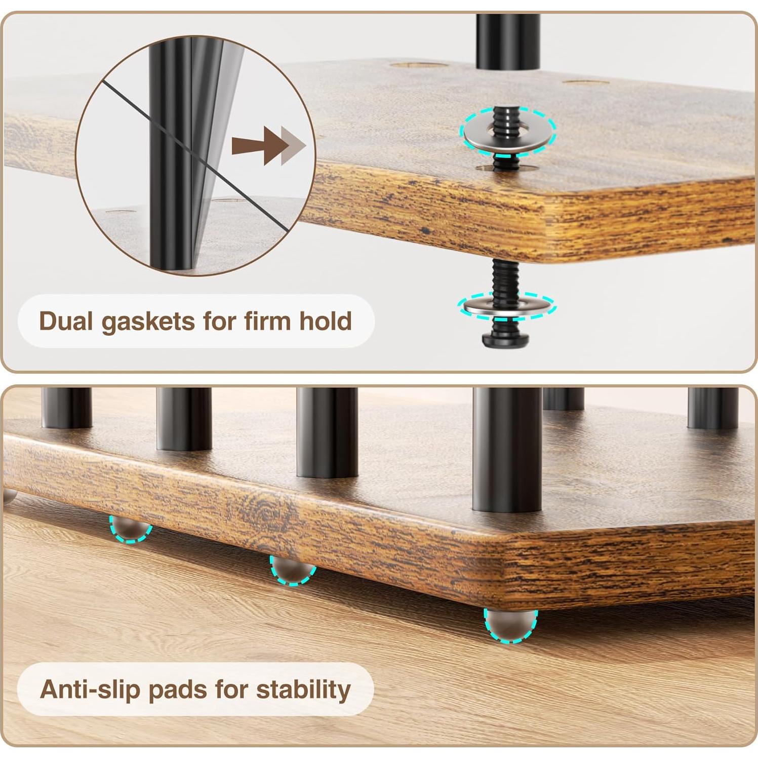 Organizador de zapatos Pickpiff para 8 pares con base de madera