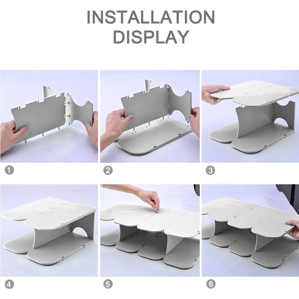 Organizador de Zapatos ACPOP 6 Niveles Gris Ajustable