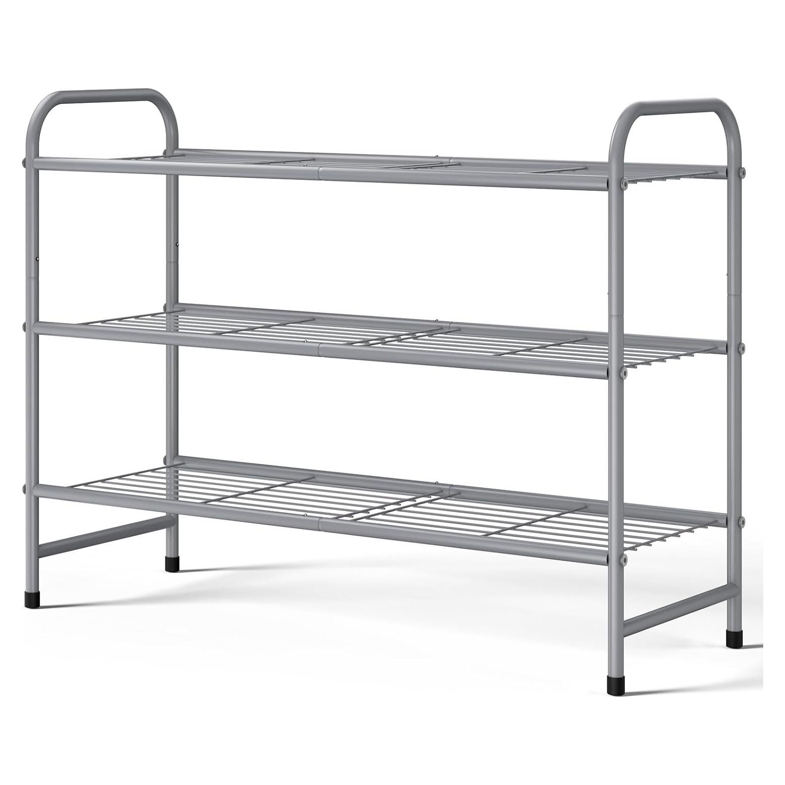 Zapatero Kitsure de 3 Niveles en Metal Gris - Organizador de 16 Pares