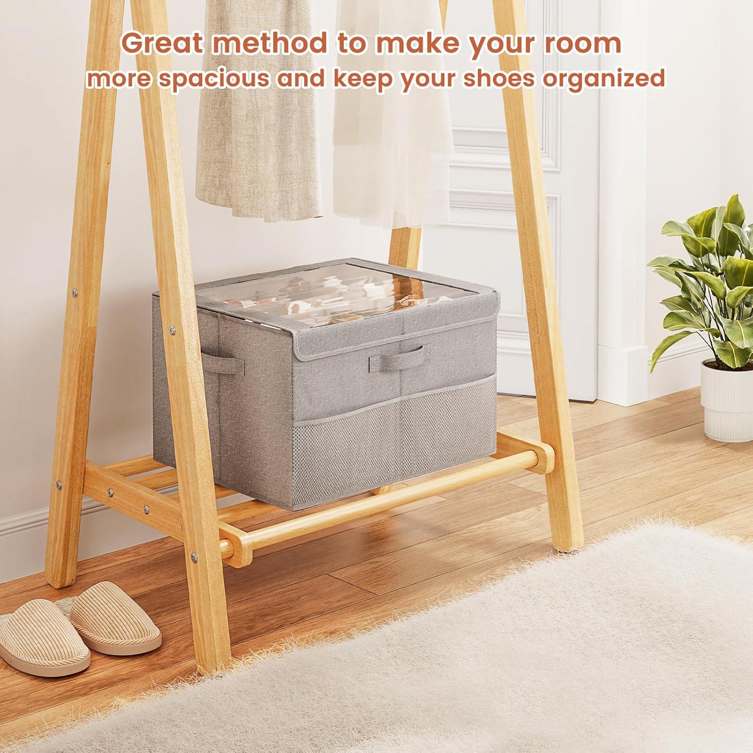 Organizador de Zapatos PHINOX Gris 2 Paquetes Plegable 16 Pares