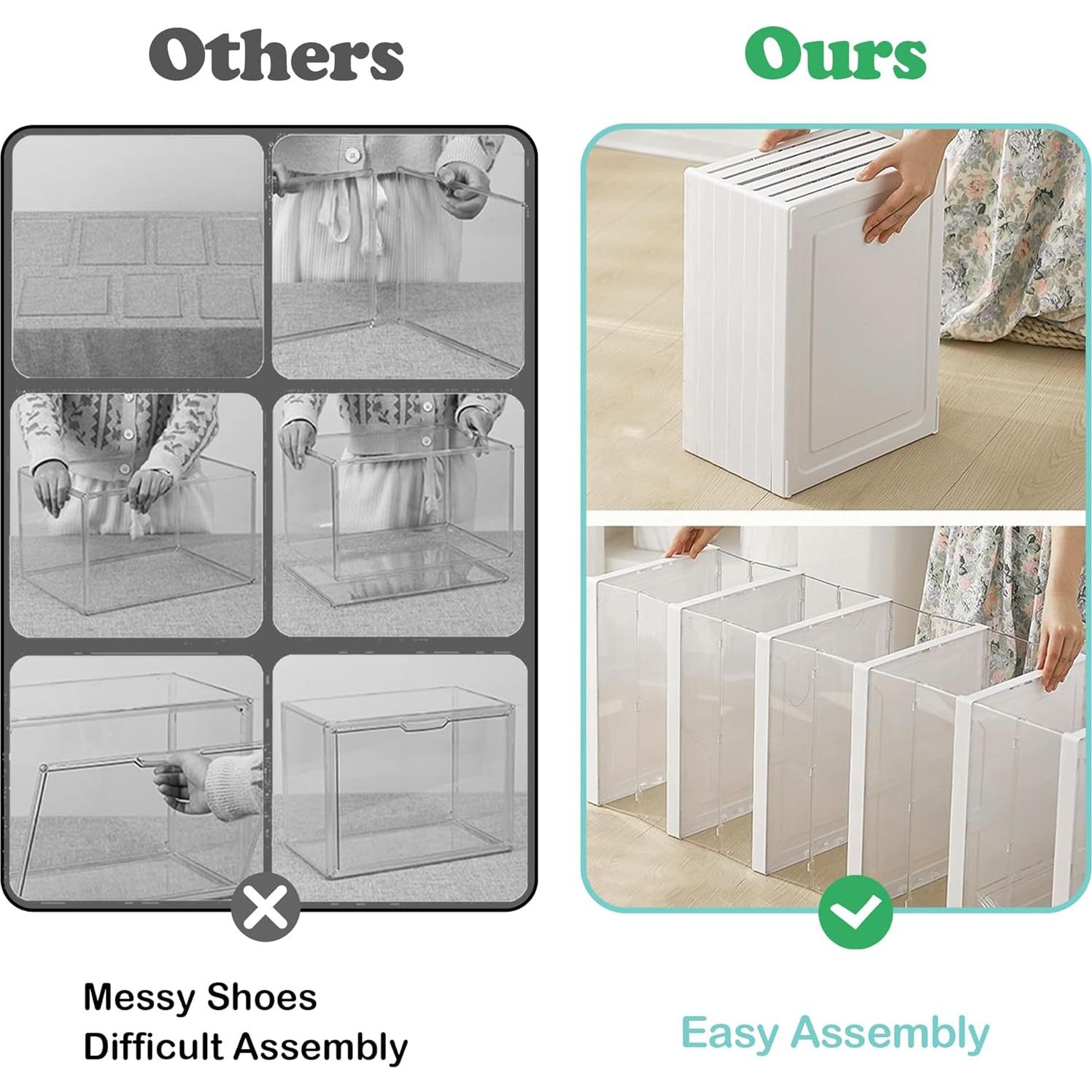 Organizador de Zapatos Plegable ZLLZUU 6 Niveles Transparente