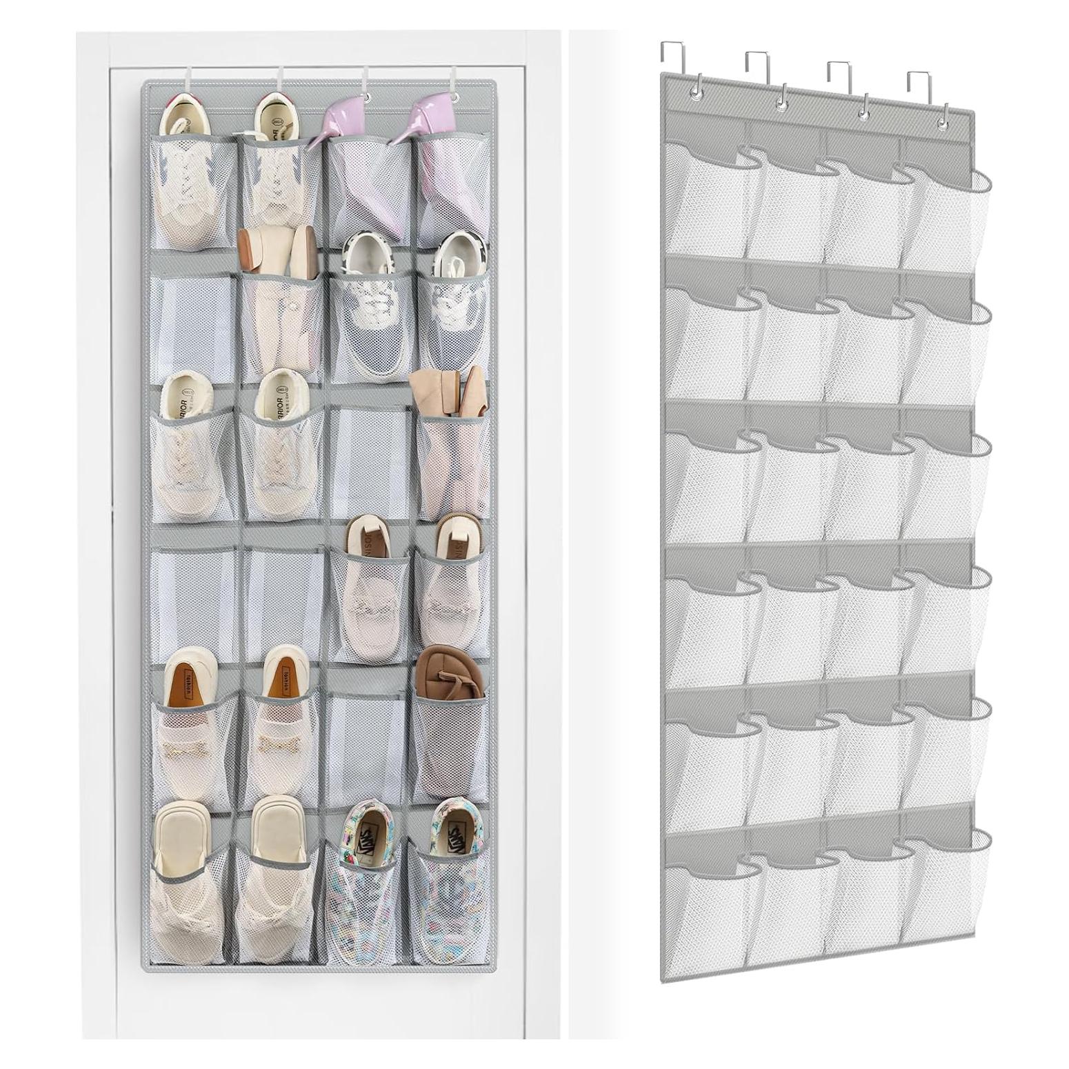 Organizador de Zapatos FENTEC 24 Bolsillos Gris para Colgar