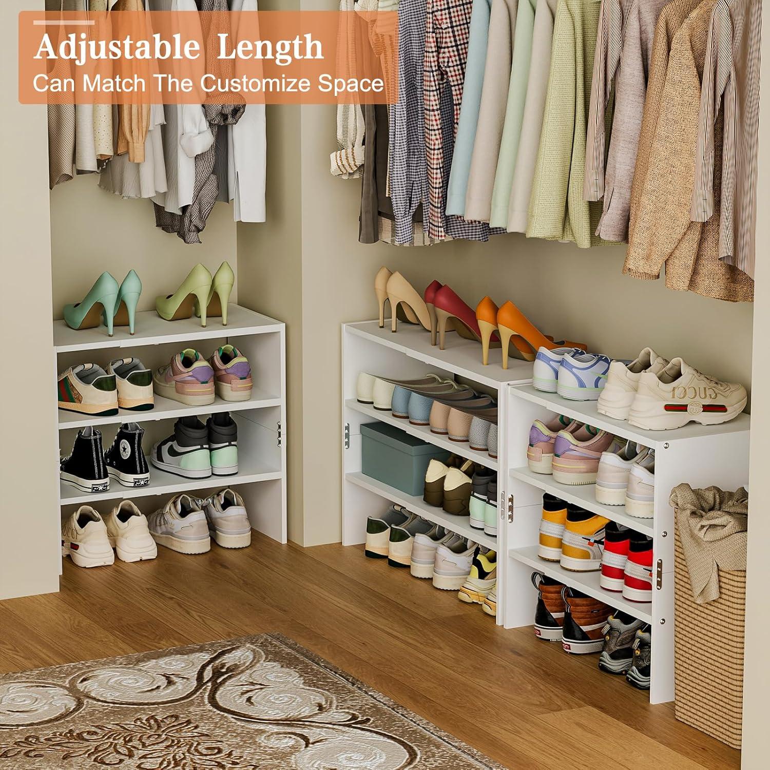 Organizador de Zapatos Expandible Cidaziya Blanco 3 Niveles