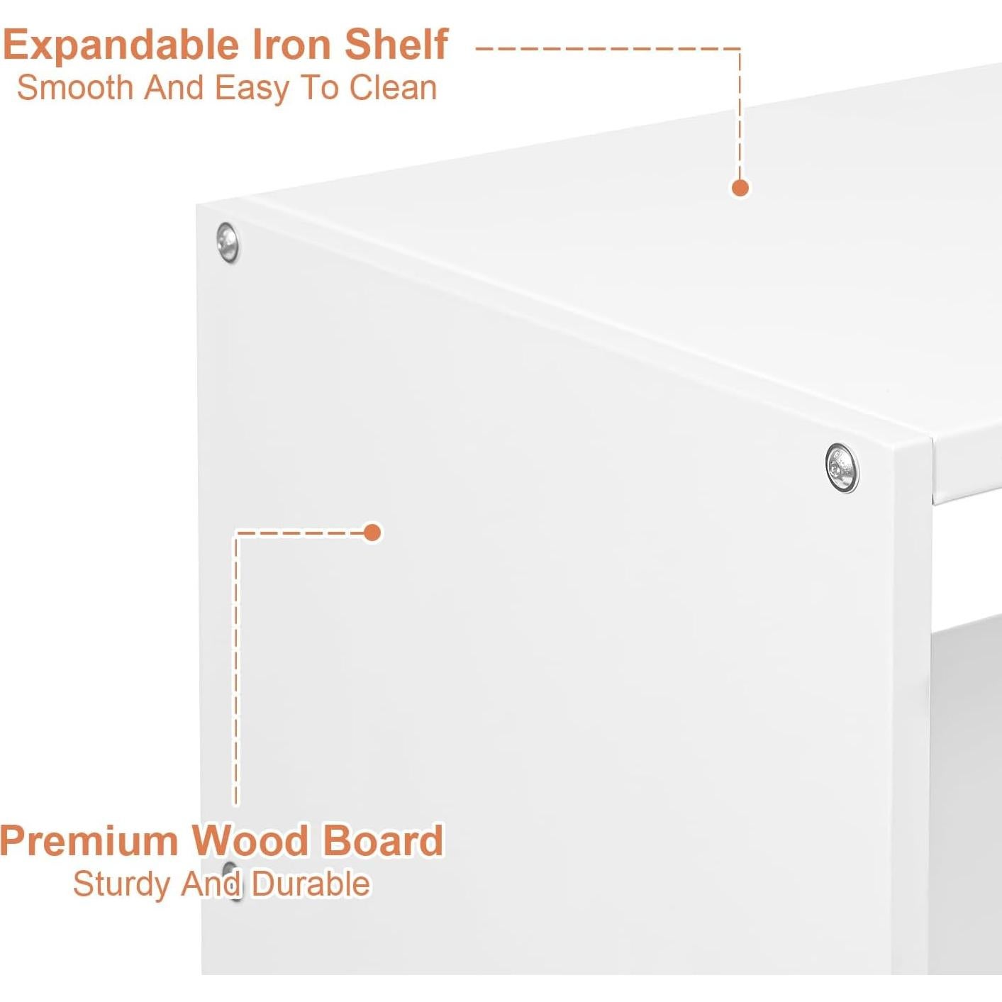 Organizador de Zapatos Expandible Cidaziya Blanco 3 Niveles