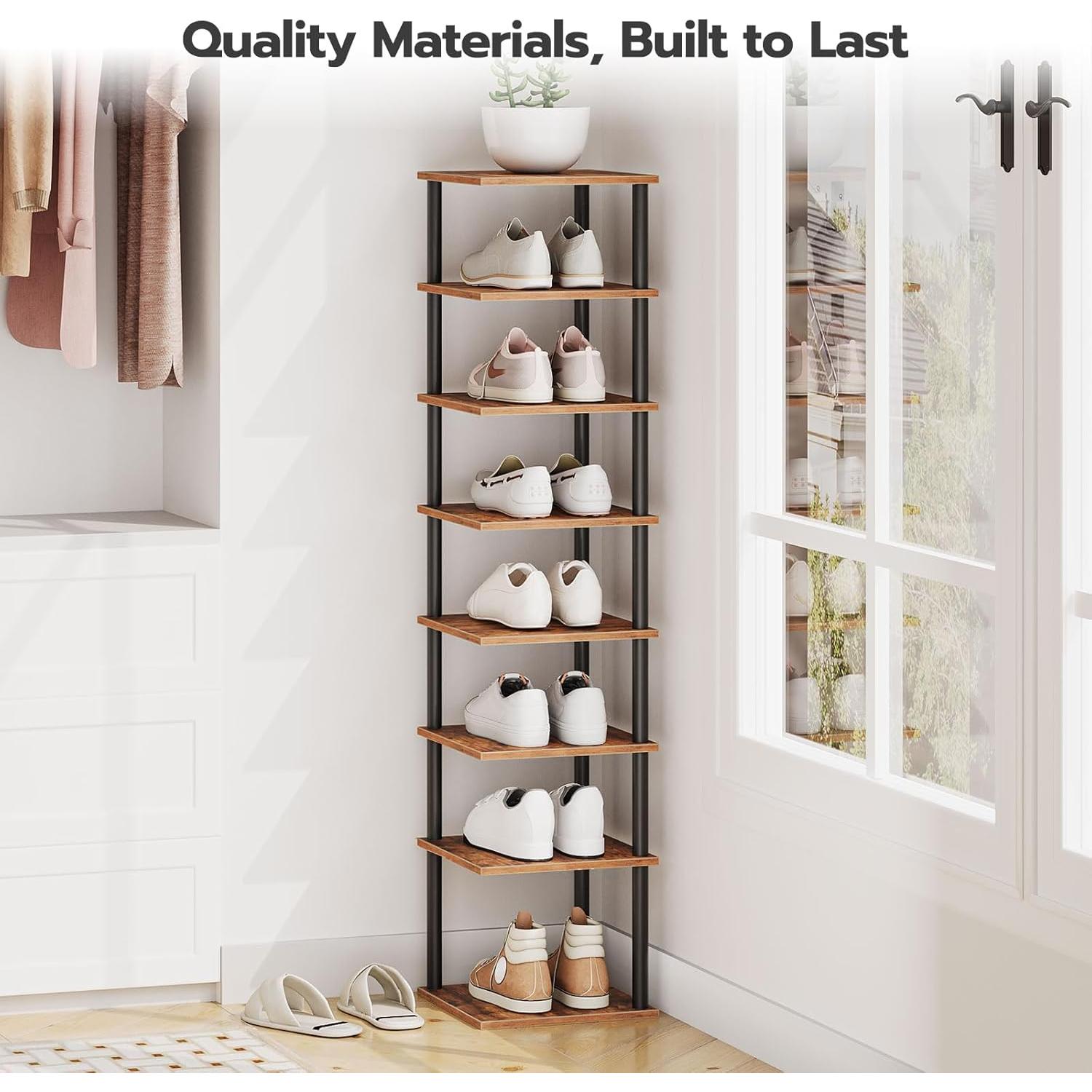 Estante Vertical para Zapatos HOOBRO 8 Niveles 28x28x135 cm