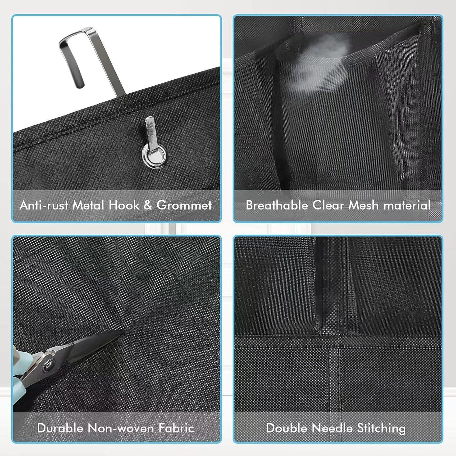 Organizador de Zapatos Colgante HNIUXX 24 Bolsillos Negro