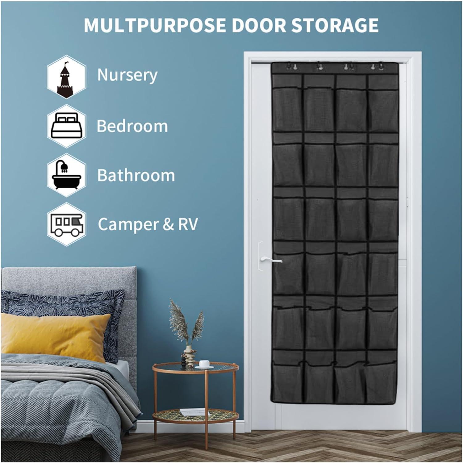 Organizador de Zapatos Colgante HNIUXX 24 Bolsillos Negro