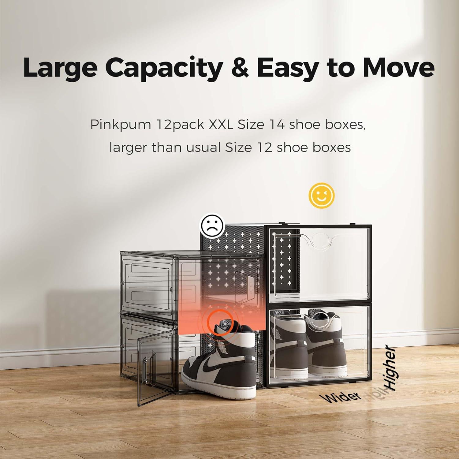 Caja de Almacenamiento de Zapatos Pinkpum XXL 12 Unidades