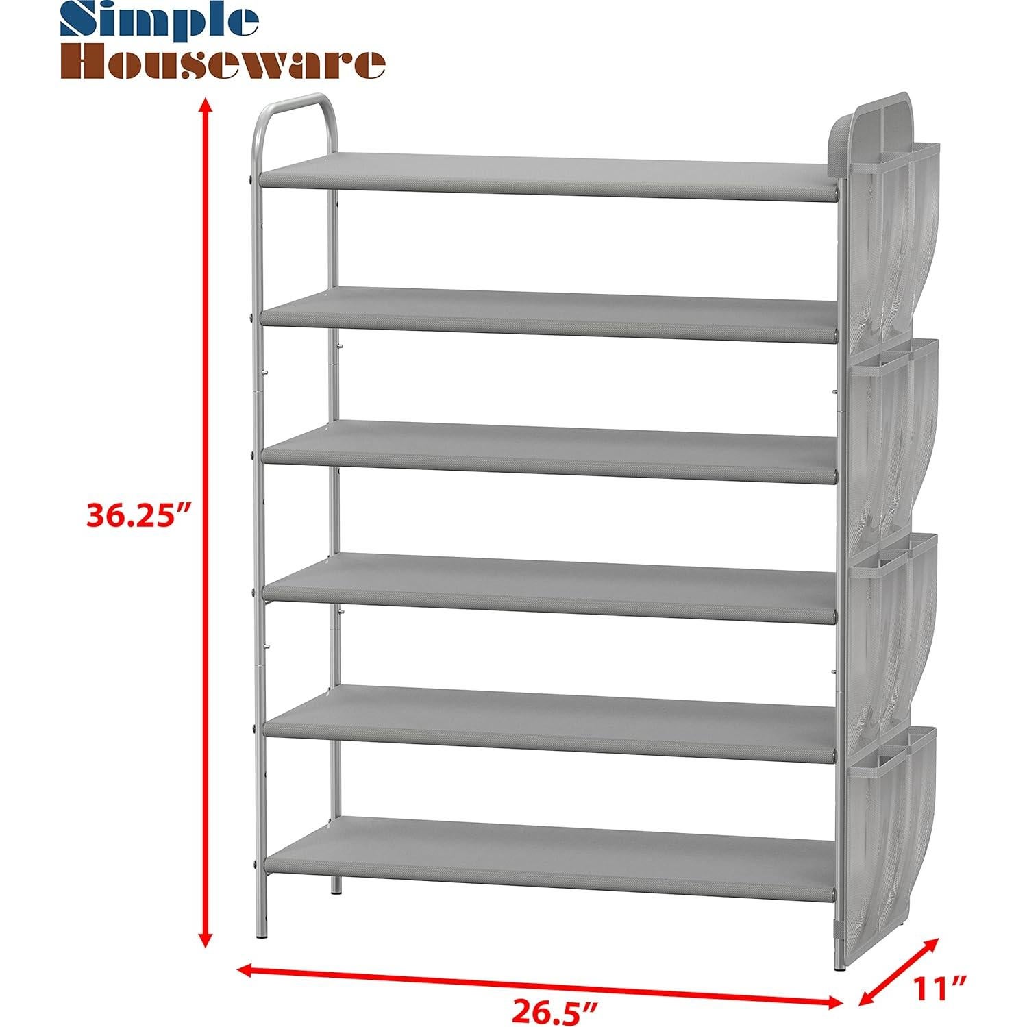 Organizador de Zapatos de 6 Niveles Simple Houseware Gris