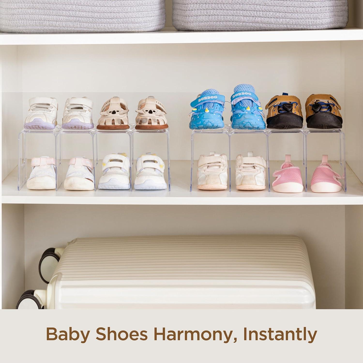 Estante de Zapatos Acrílico HBlife 4 Secciones 32x14.5x13 cm