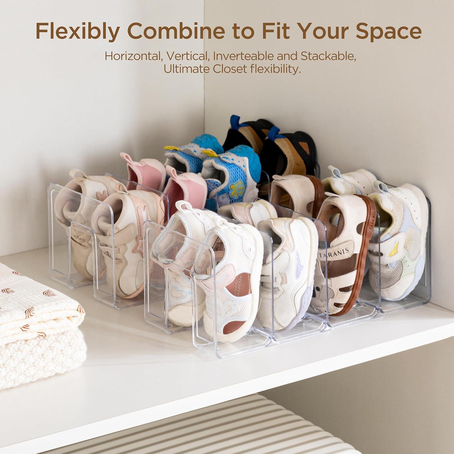 Estante de Zapatos Acrílico HBlife 4 Secciones 32x14.5x13 cm