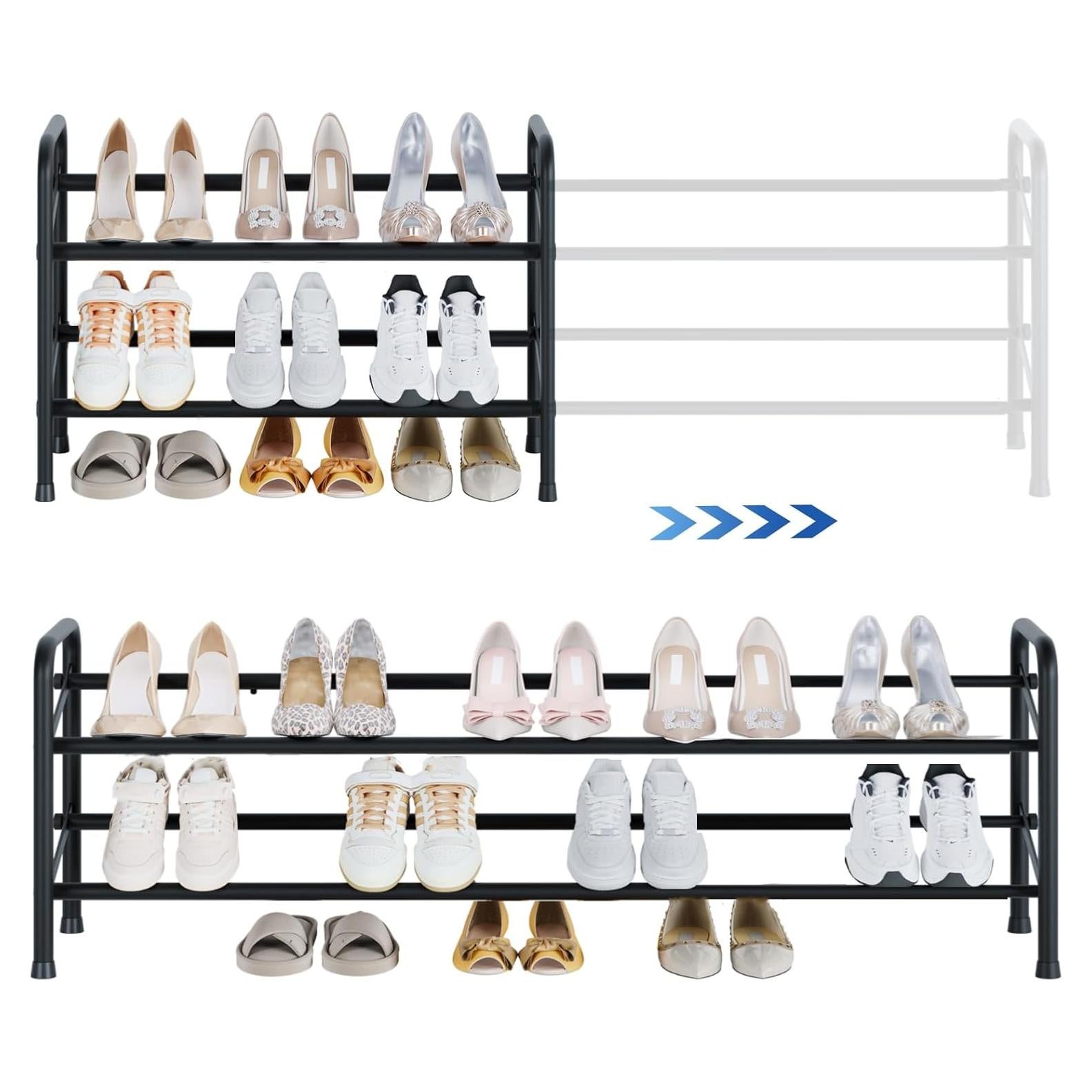 Estante para Zapatos Expandible Housen Solutions 2 Niveles Negro