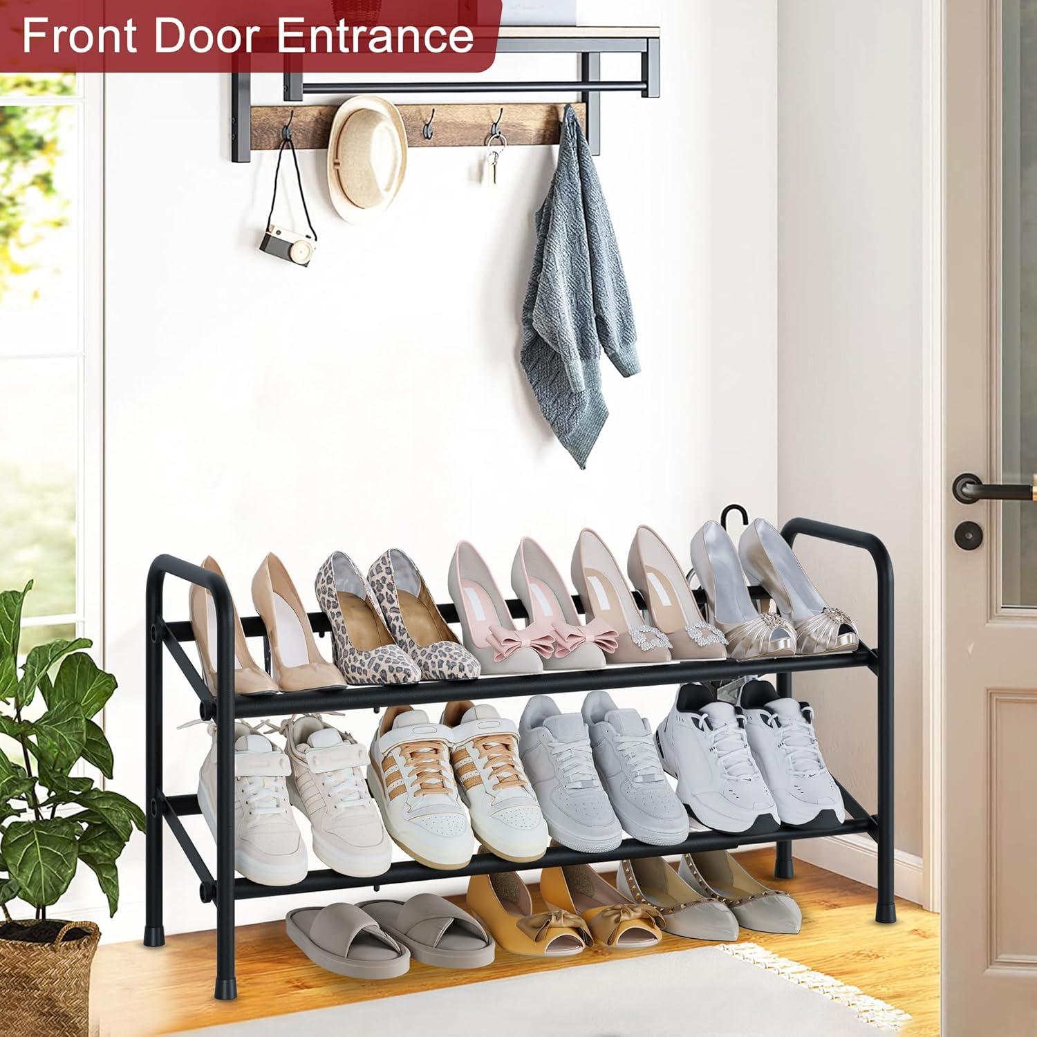 Estante para Zapatos Expandible Housen Solutions 2 Niveles Negro