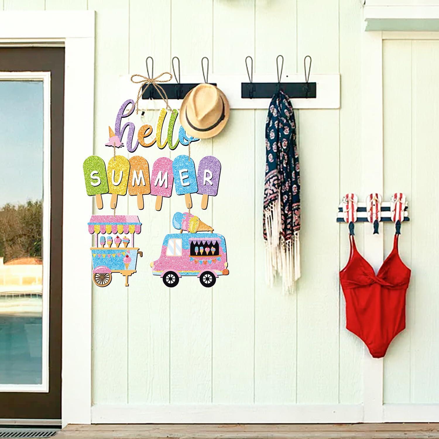 Decoraciones de Fiesta Tropical Luau - 2pcs Chanclas y Helado