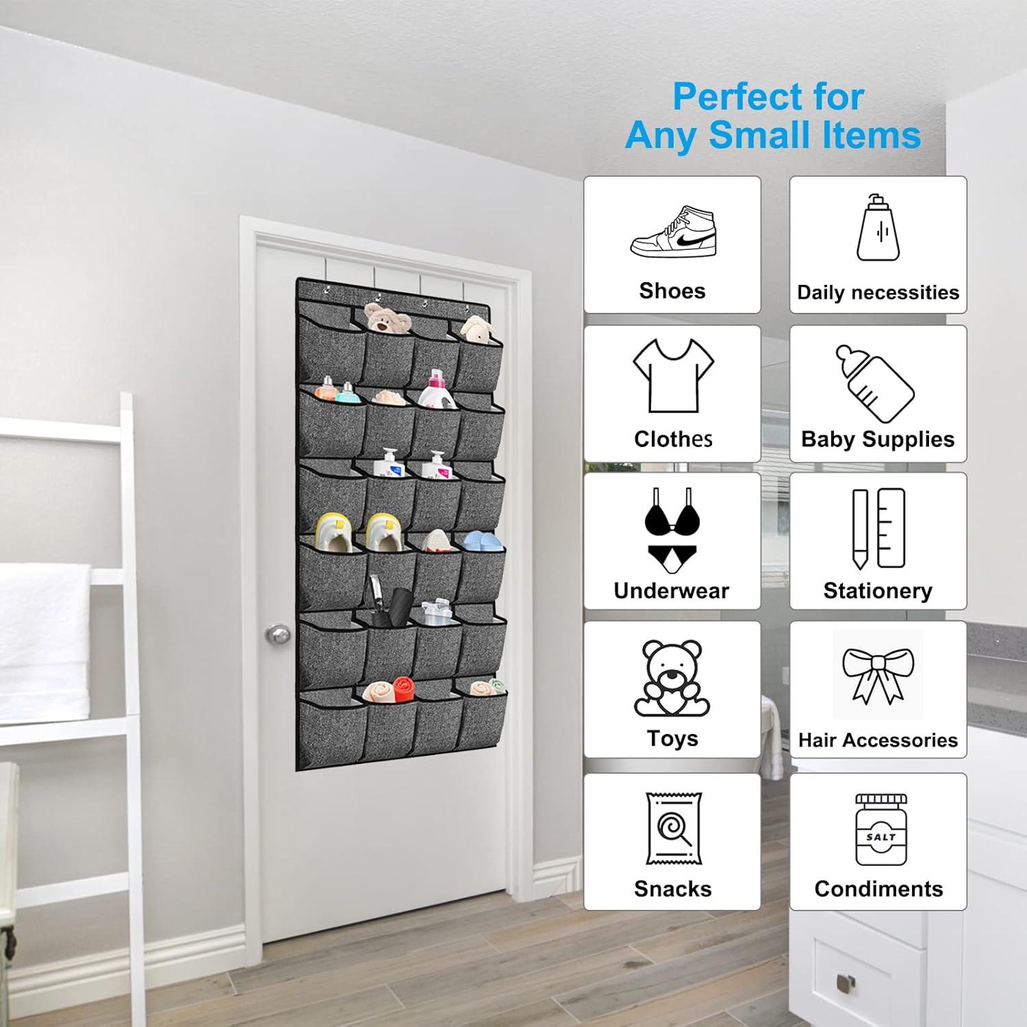 Organizador de Zapatos Homyfort 48 Bolsillos Negro 2 Paquetes