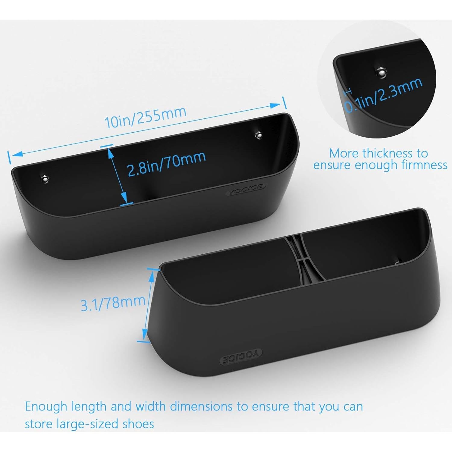 Estante de Zapatos Yocice 4 Piezas Montado en Pared Negro