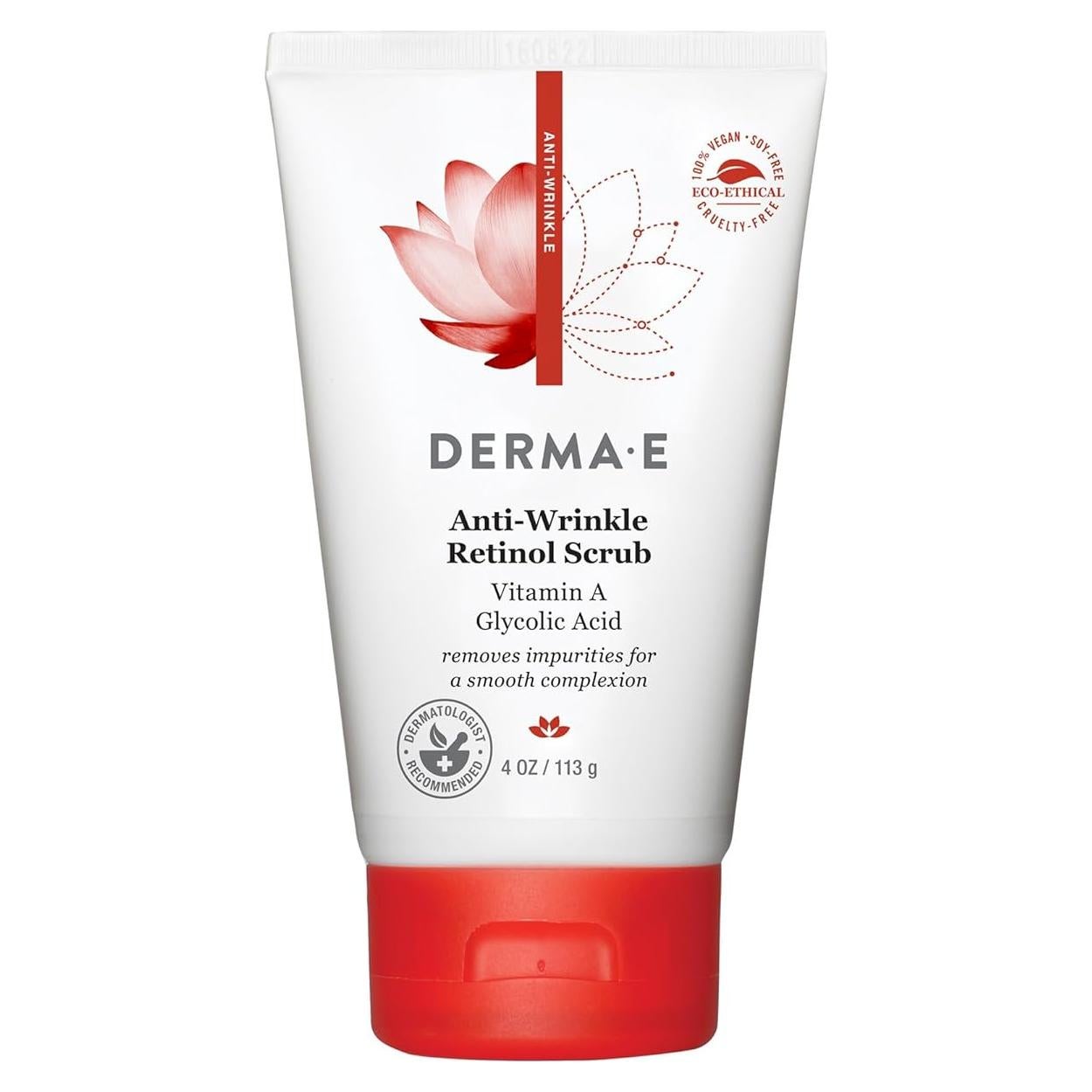 Exfoliante Facial Antiarrugas DERMA E 113 g - Ácido Glicólico