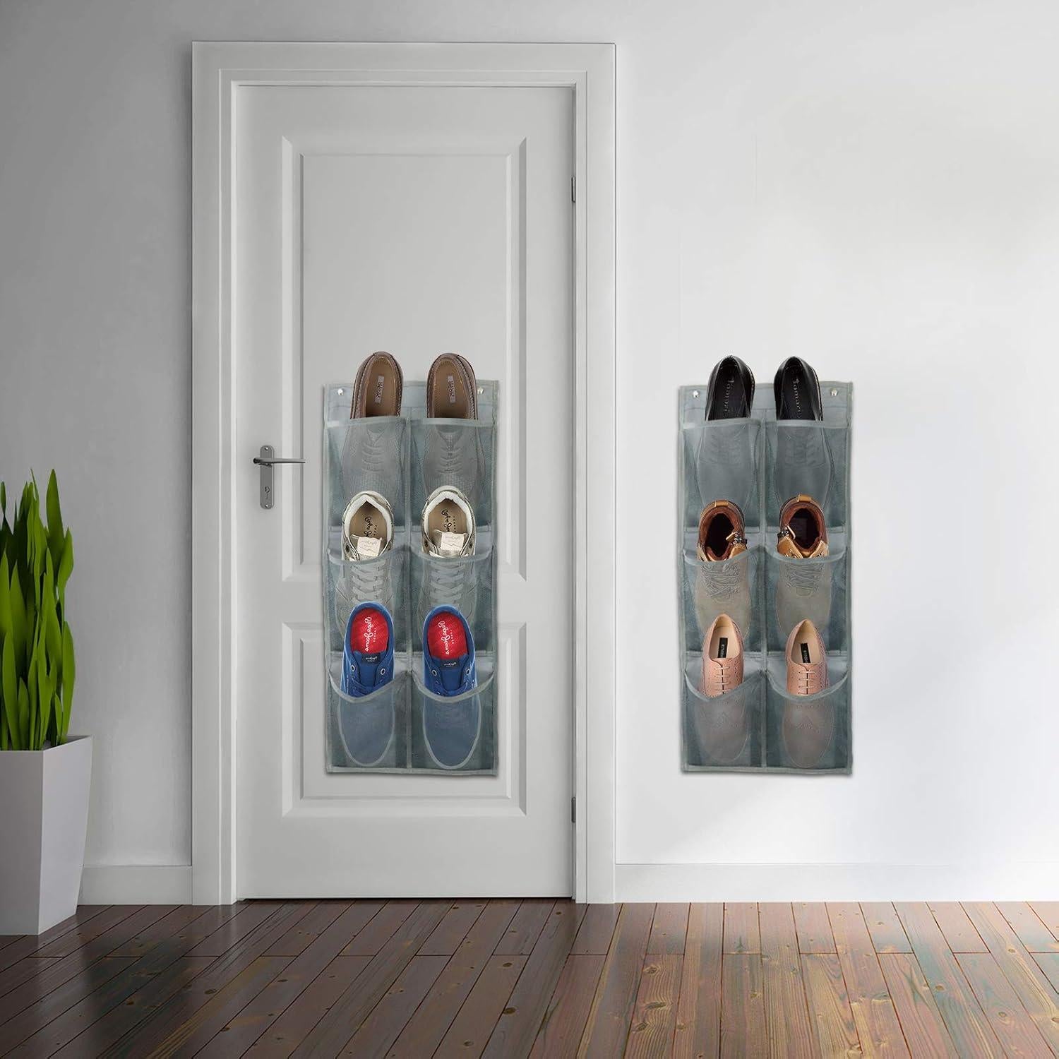 Estante de zapatos montado en la pared Yocice 2Pack gris