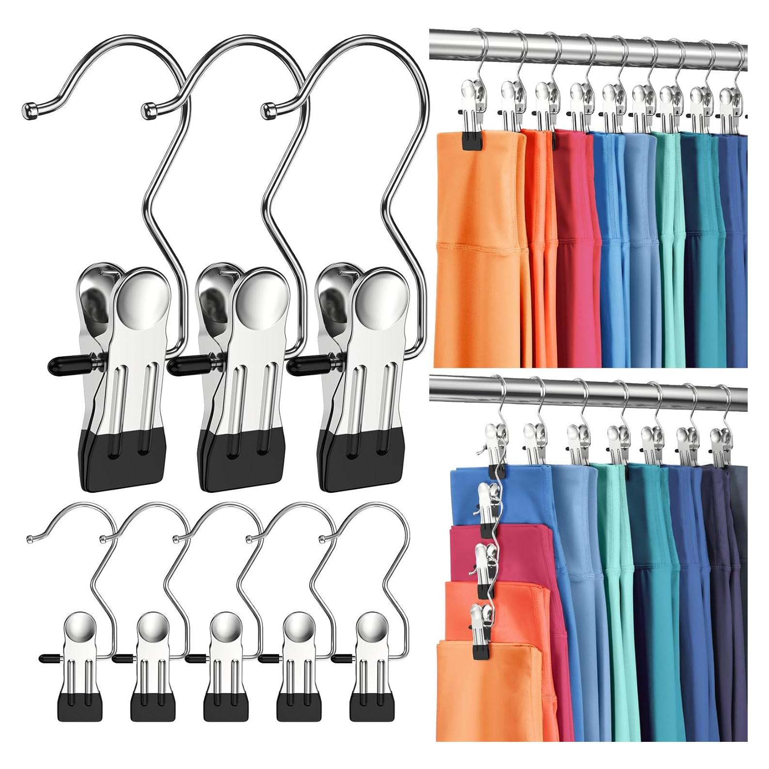 Paquete de 12 Perchas con Clip DOIOWN para Pantalones