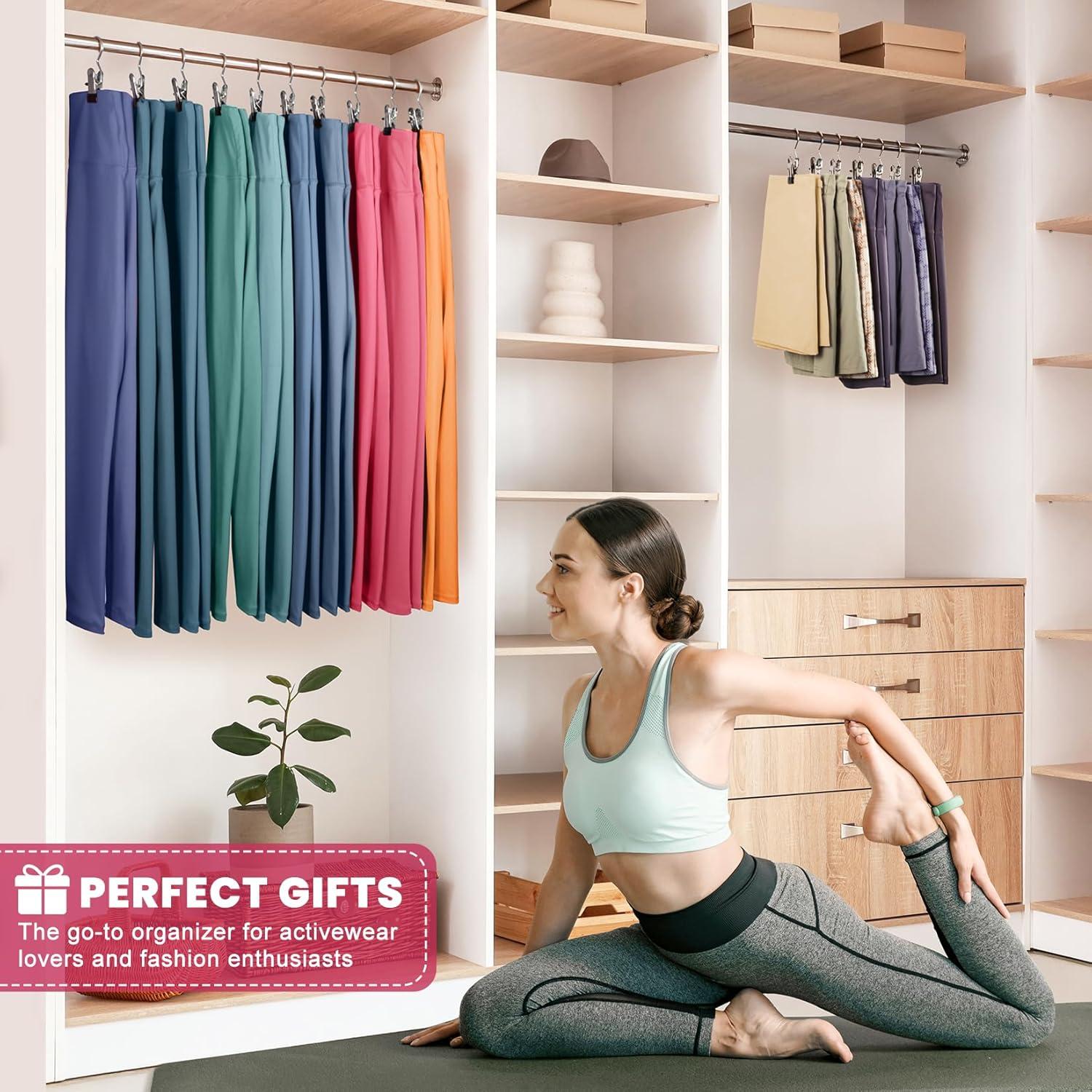 Paquete de 12 Perchas con Clip DOIOWN para Pantalones