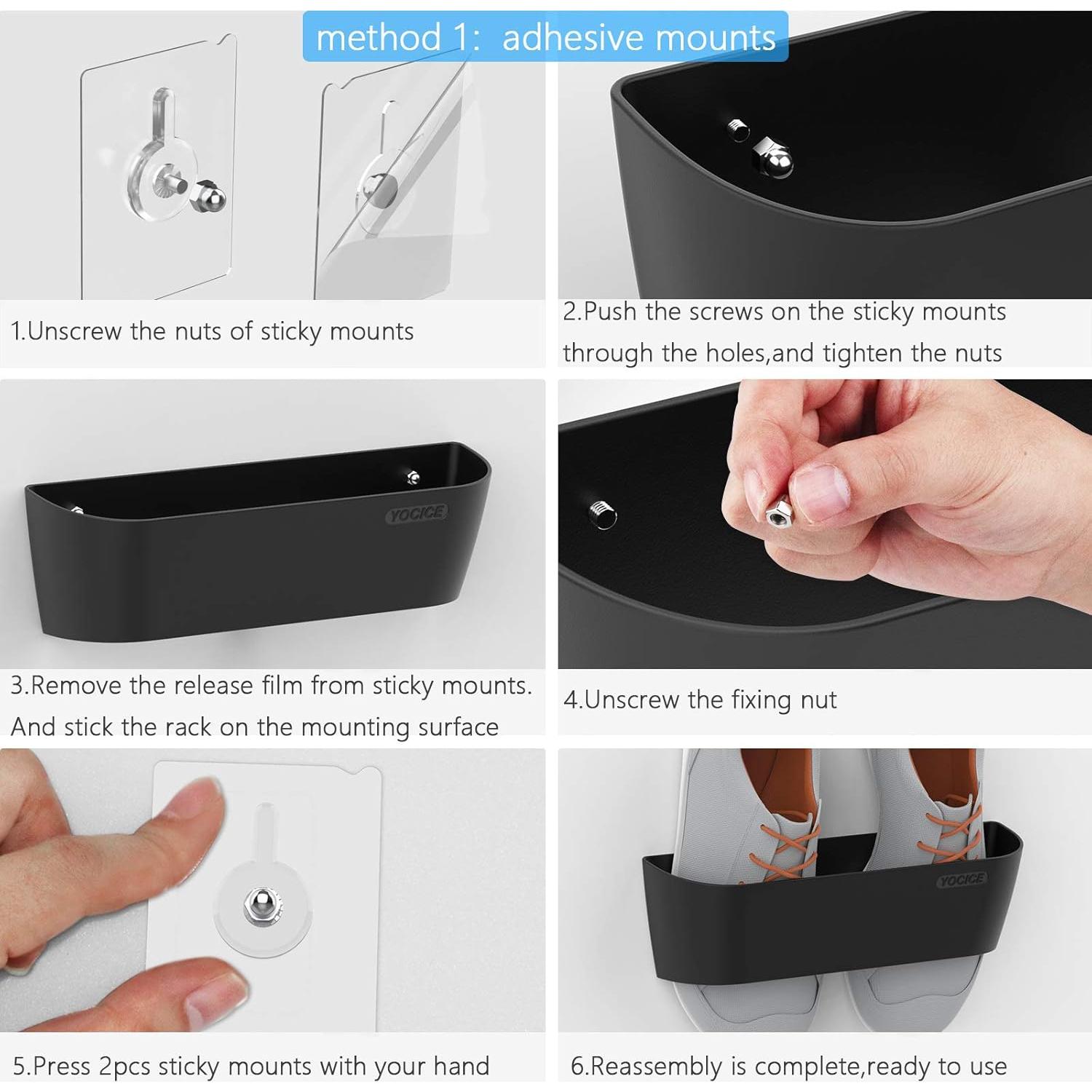 Estante para Zapatos Montado en la Pared Yocice 6 Piezas