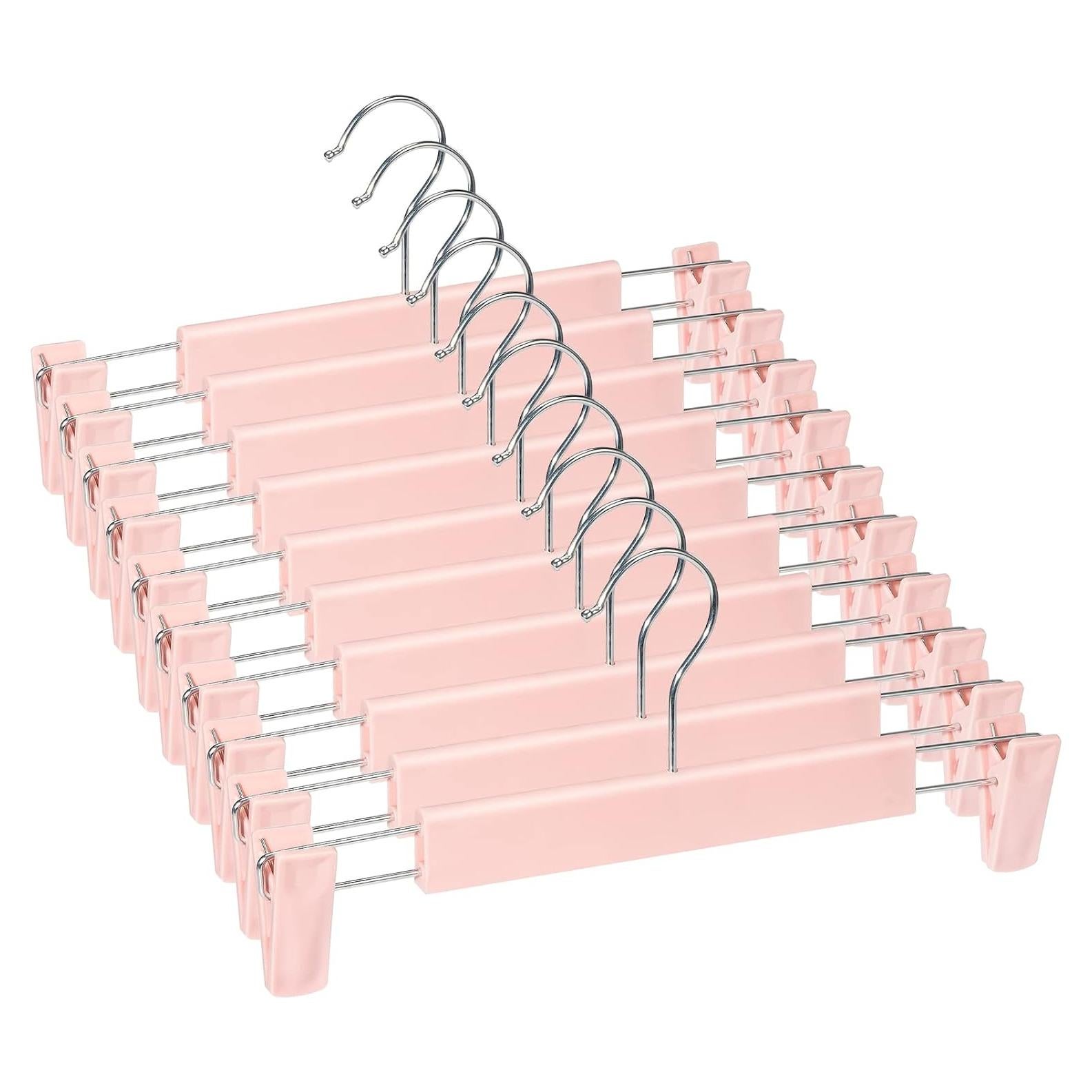 Perchas para Pantalones Lamitocs 10Pack Rosa Clips Ajustables