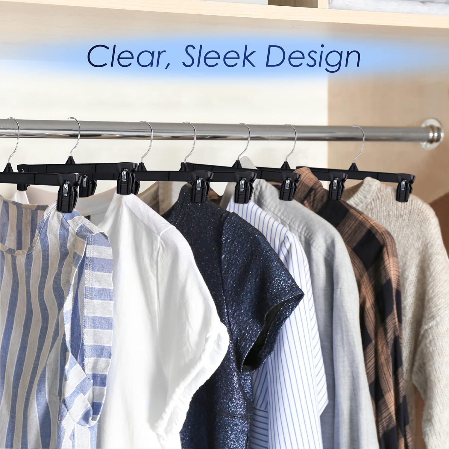 Perchas de Plástico Hanger Central 25 Pack 30.48 cm Negro