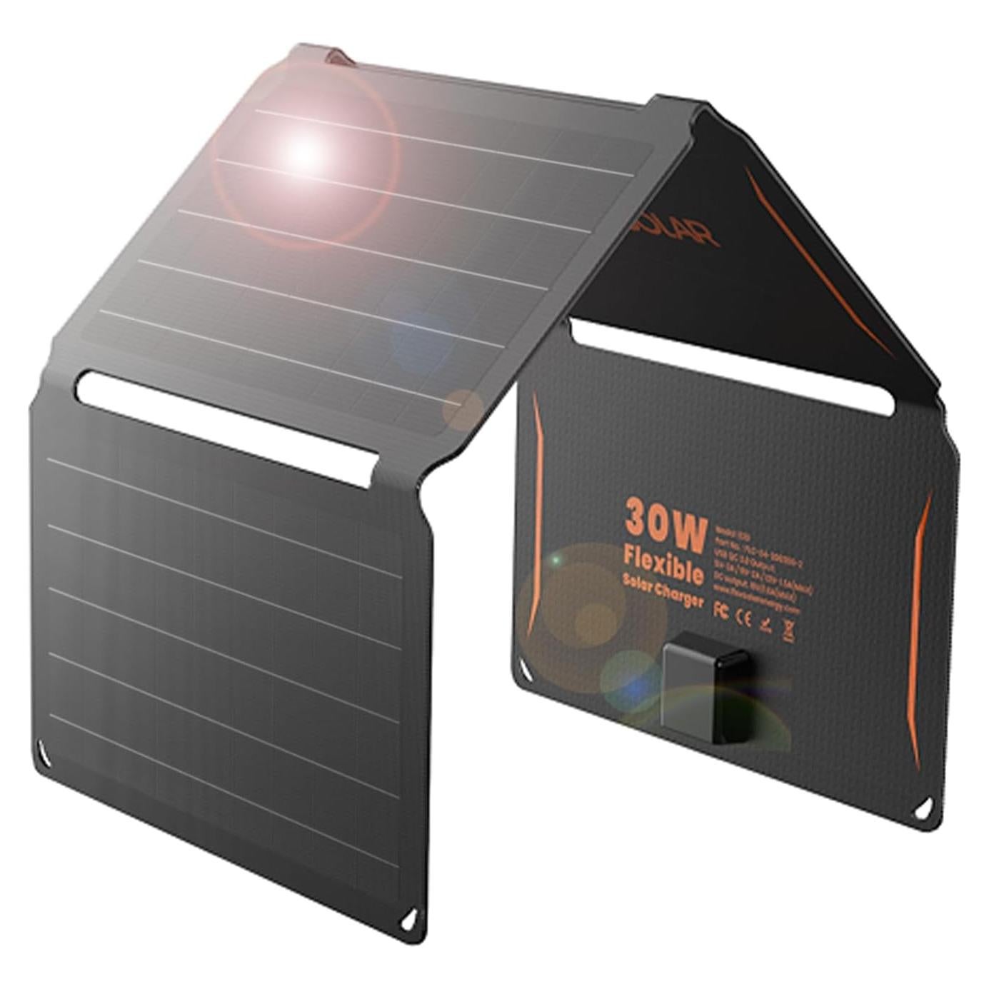 Cargador Solar FlexSolar 30W Plegable USB-A y C USB-C