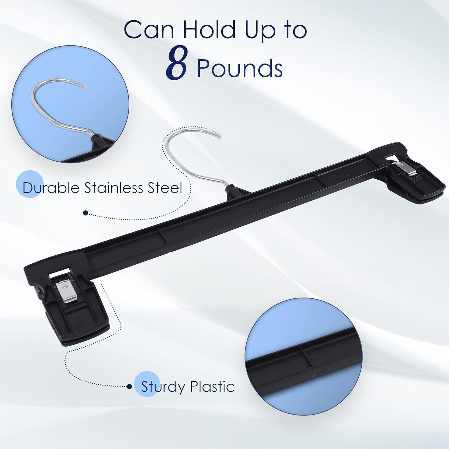 Perchas Central 30 Pack con Clips 25.4 cm para Pantalones