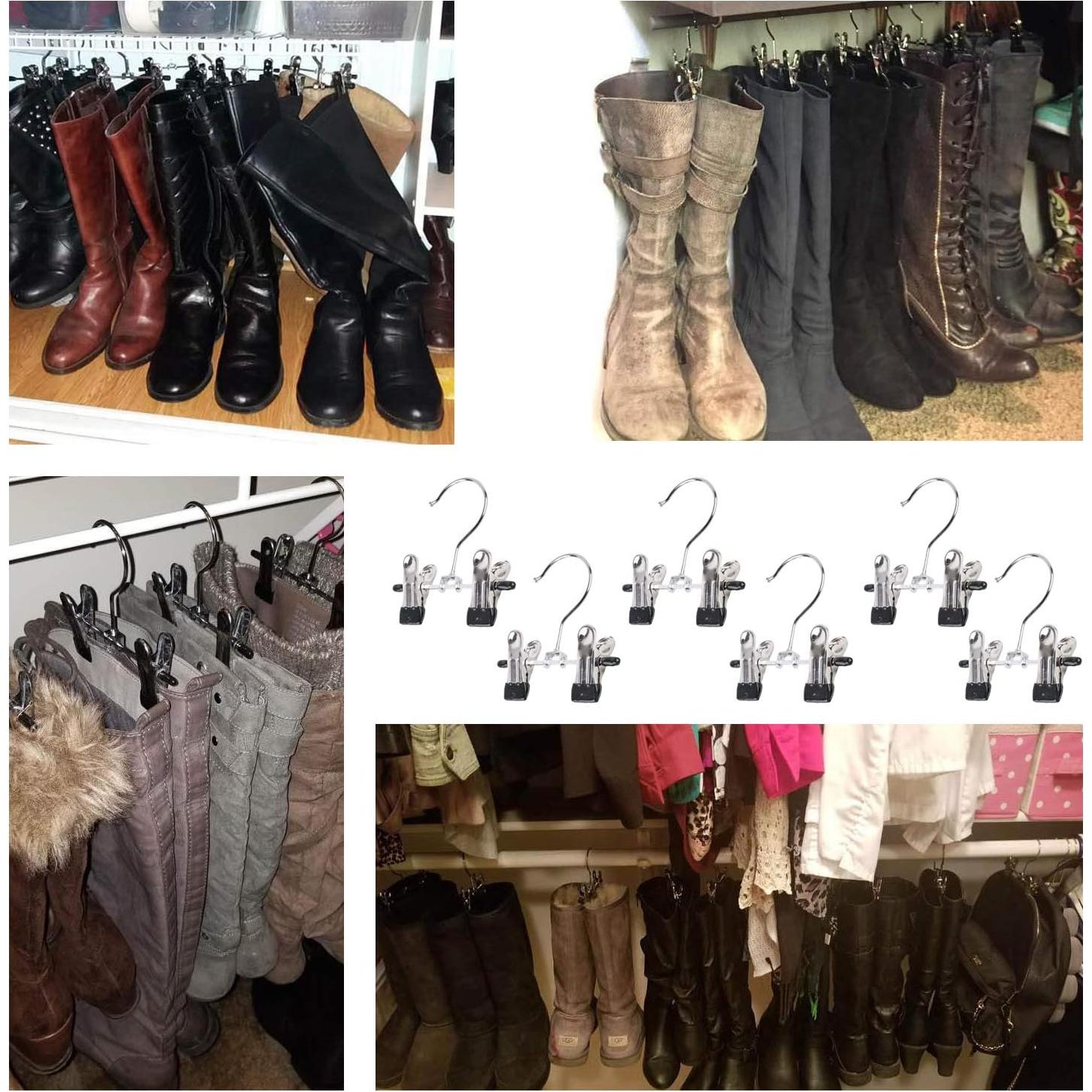 Ganchos Ajustables para Botas SUNTRADE - Set de 6, Antideslizantes