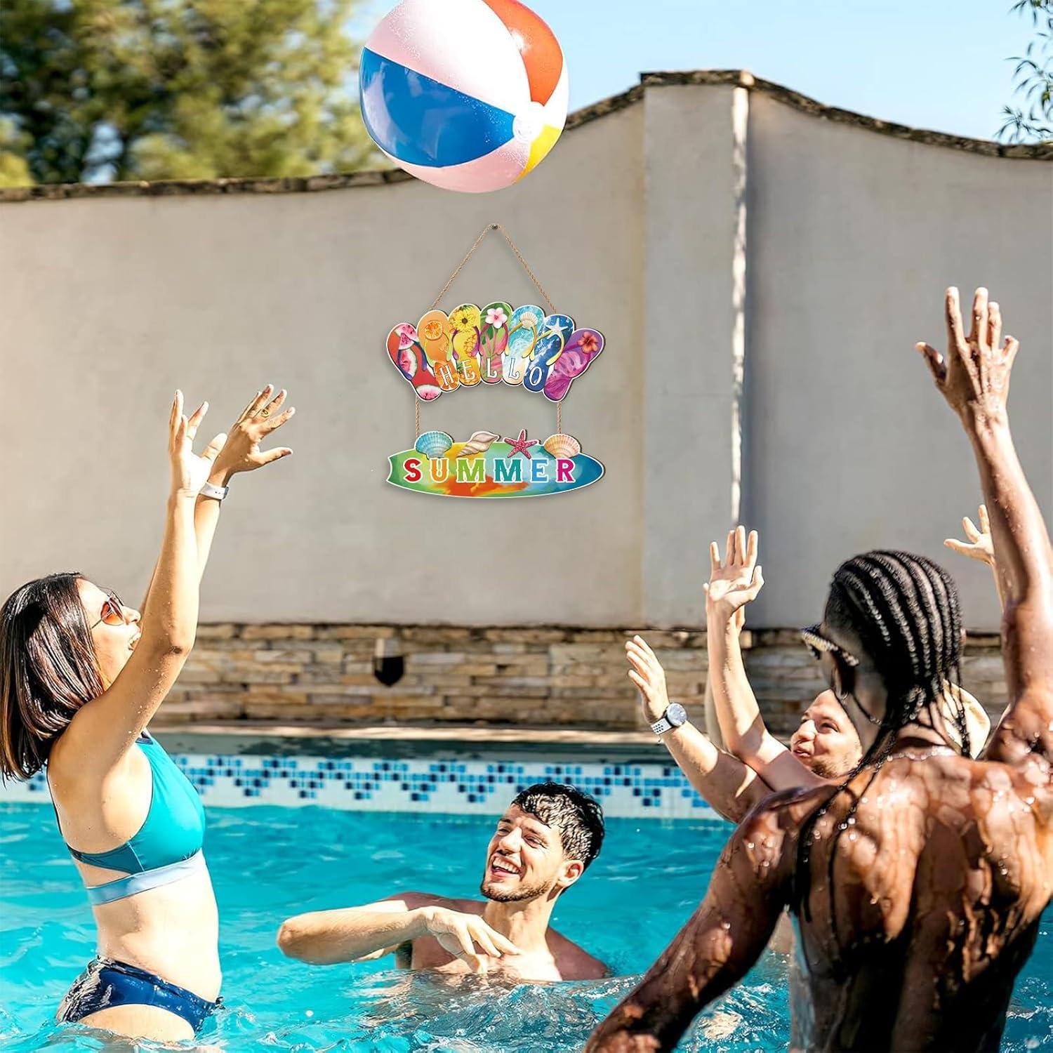 Decoración de Puerta de Verano Chanclas Coloridas 29x13.4 cm