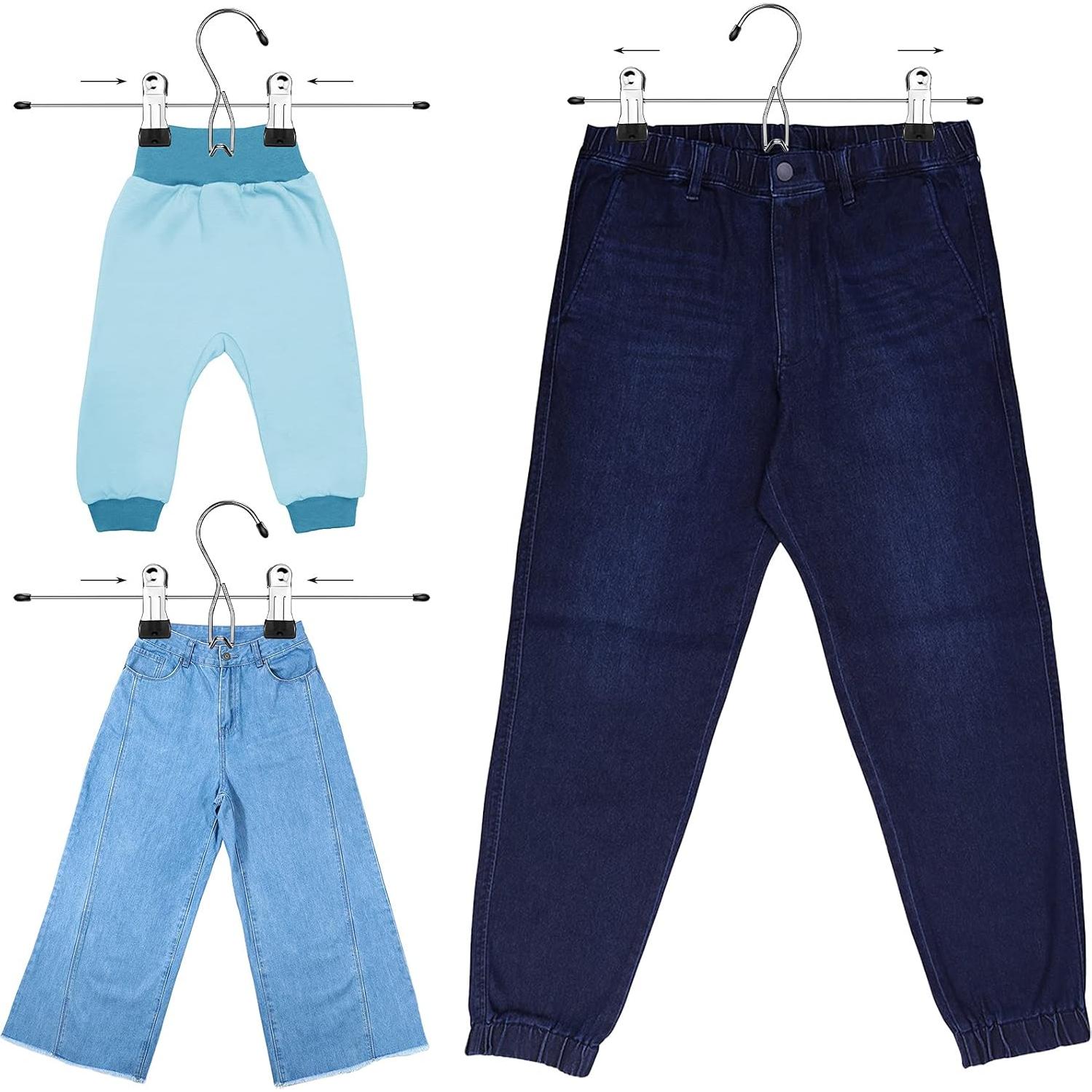 Perchas Metálicas para Pantalones Jetec - 12 Piezas 30.99x10.16cm