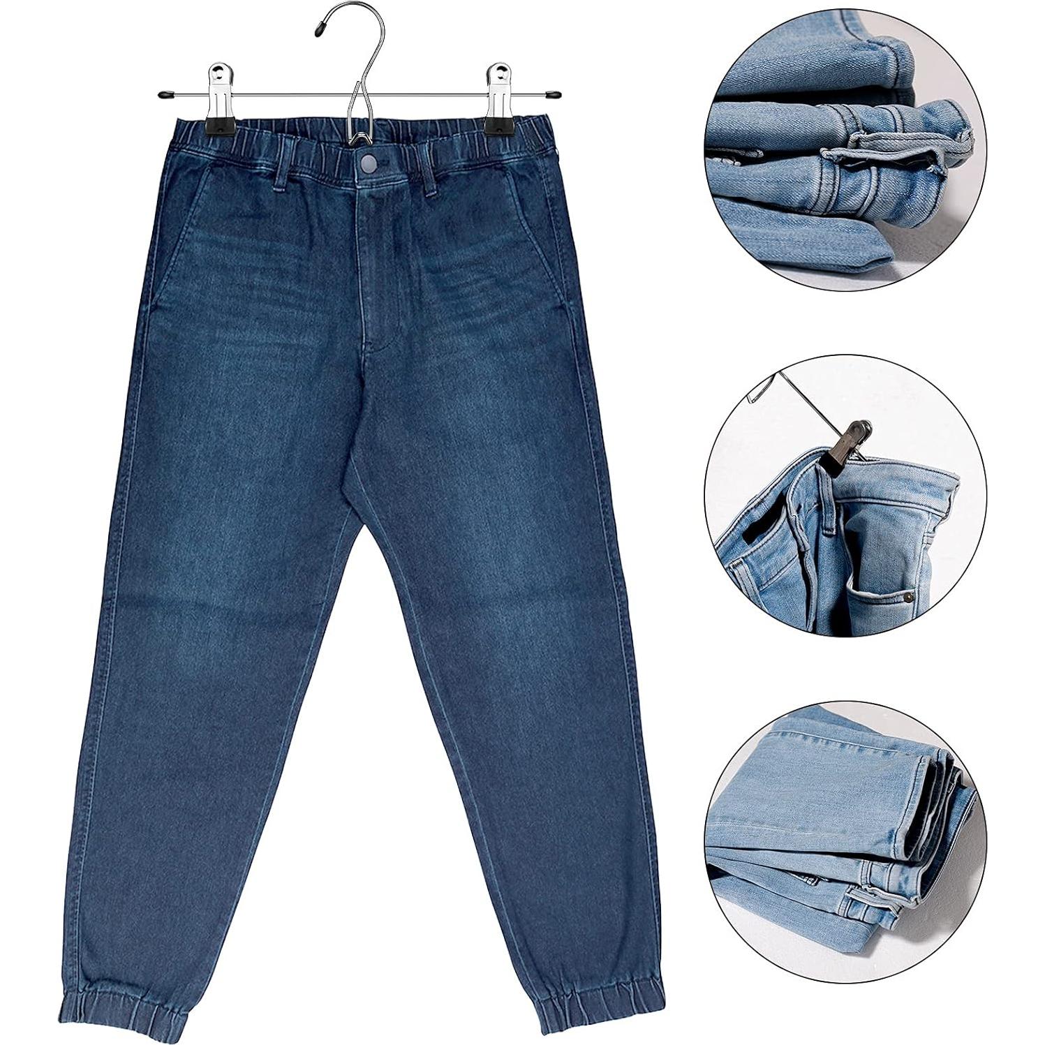 Perchas Metálicas para Pantalones Jetec - 12 Piezas 30.99x10.16cm