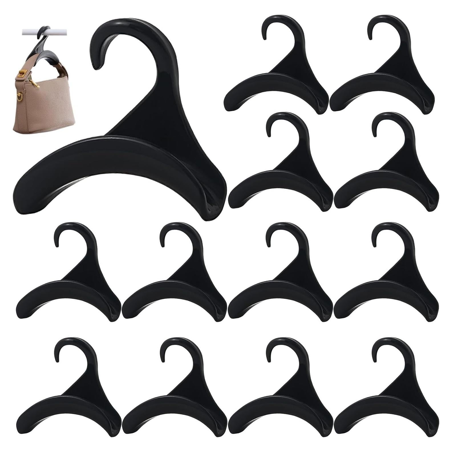 12 Perchas para Bolsos Naturahand de Acrílico Negro
