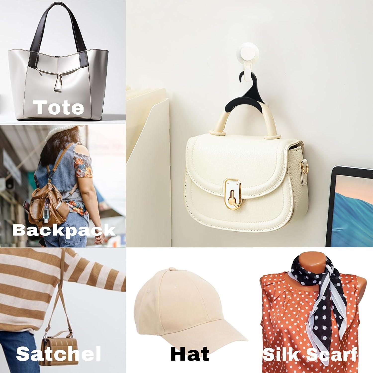 12 Perchas para Bolsos Naturahand de Acrílico Negro