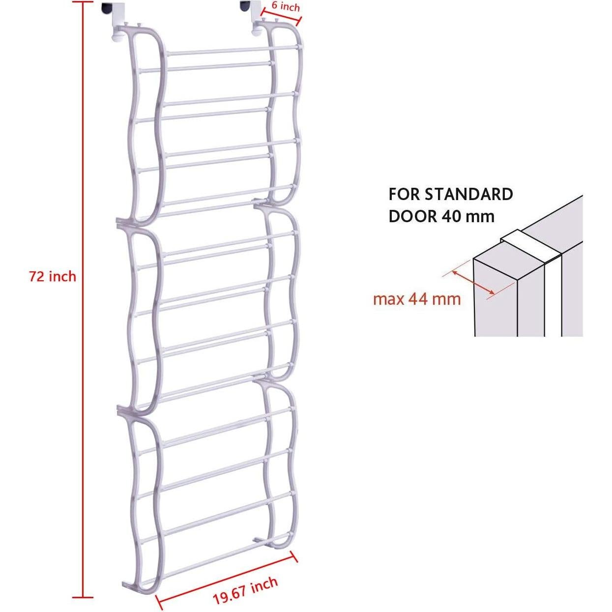 Organizador de Zapatos Colgante sobre la Puerta - 36 Pares