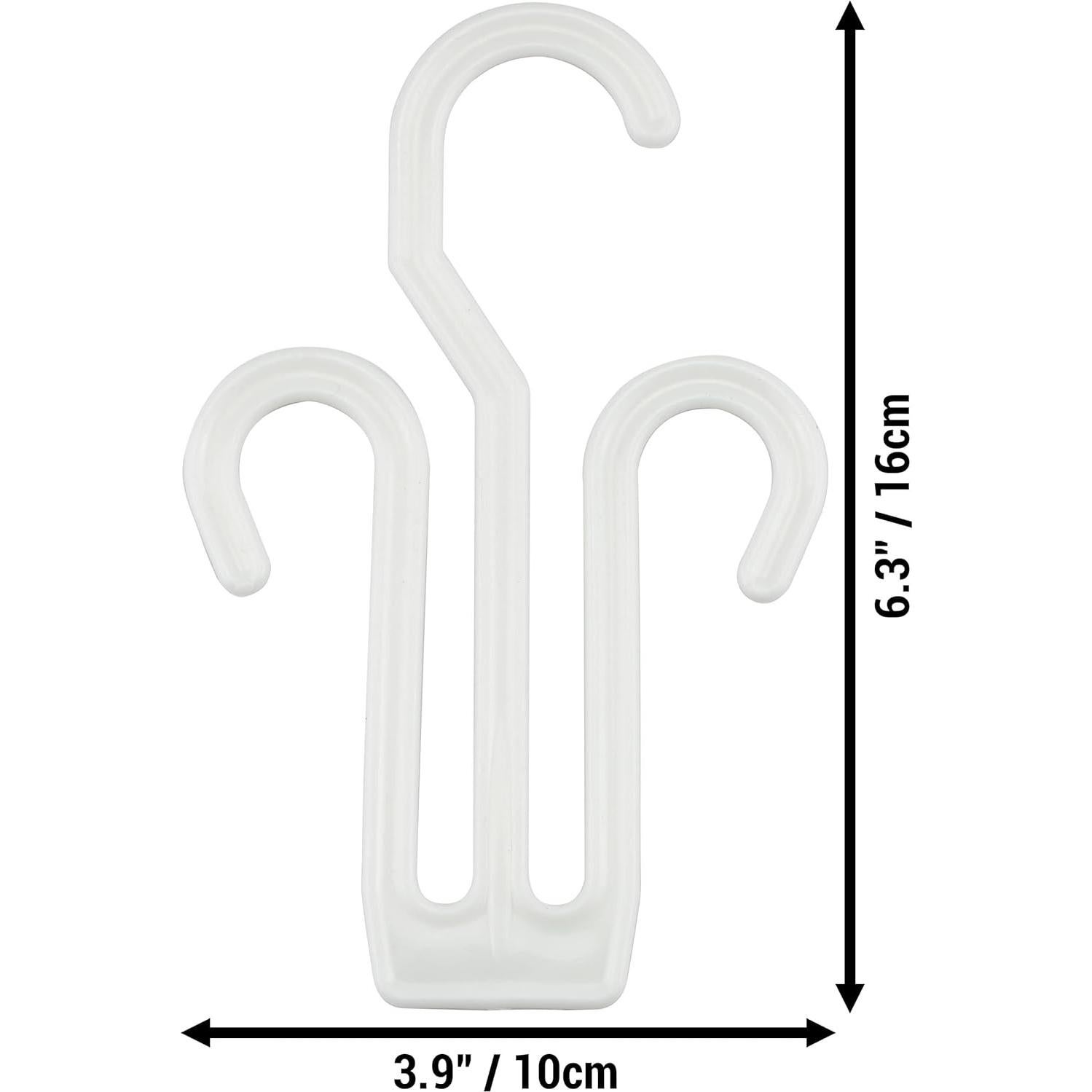 20 Perchas de Secado de Zapatos IFAMIO Plástico Blanco 16x10 cm