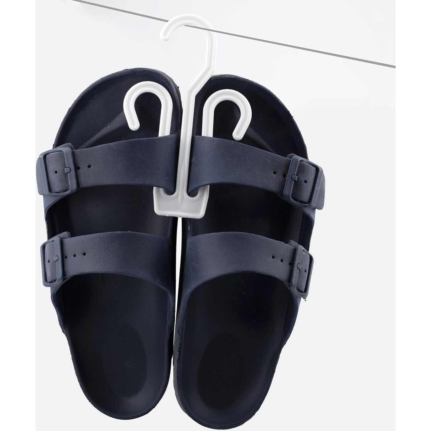 20 Perchas de Secado de Zapatos IFAMIO Plástico Blanco 16x10 cm