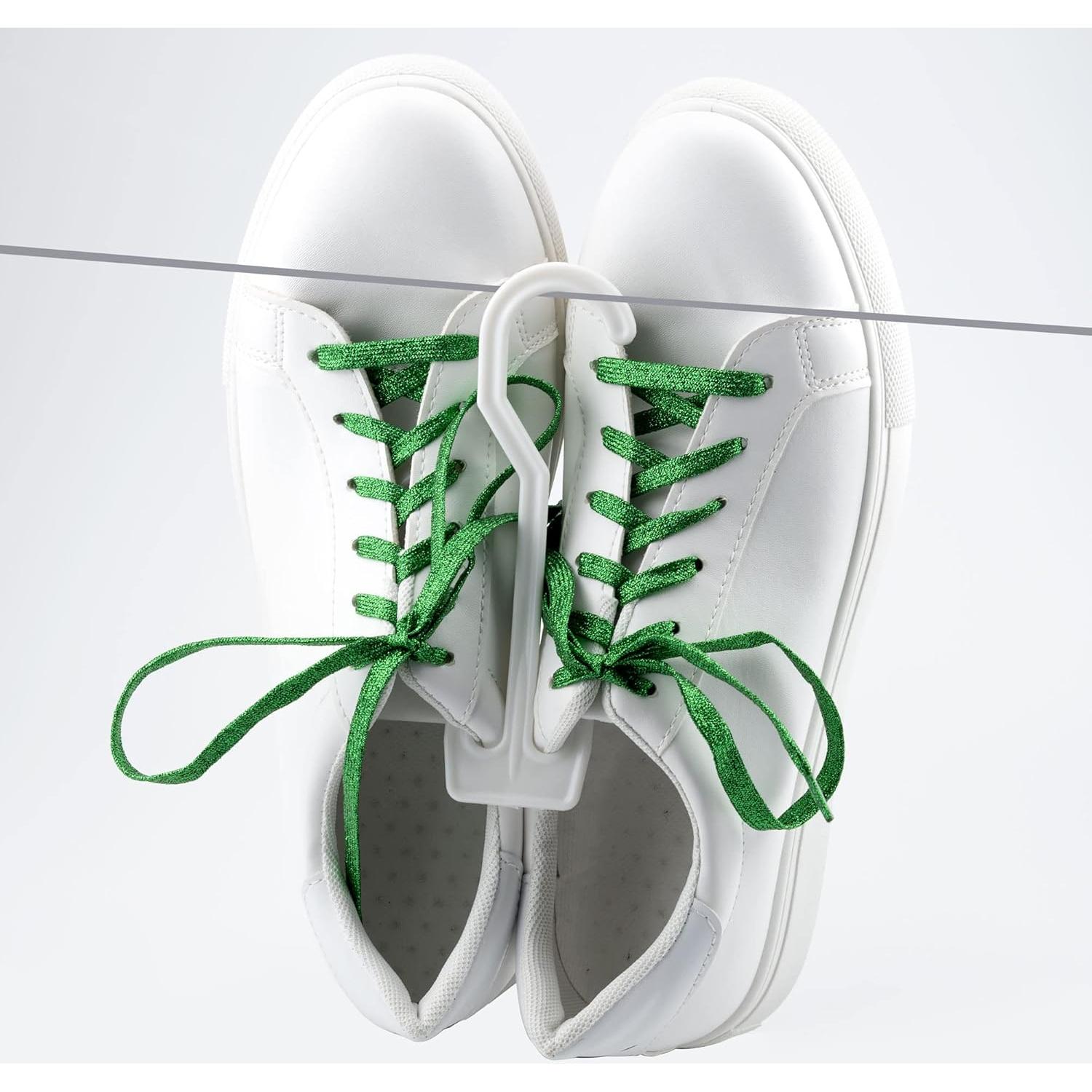 20 Perchas de Secado de Zapatos IFAMIO Plástico Blanco 16x10 cm